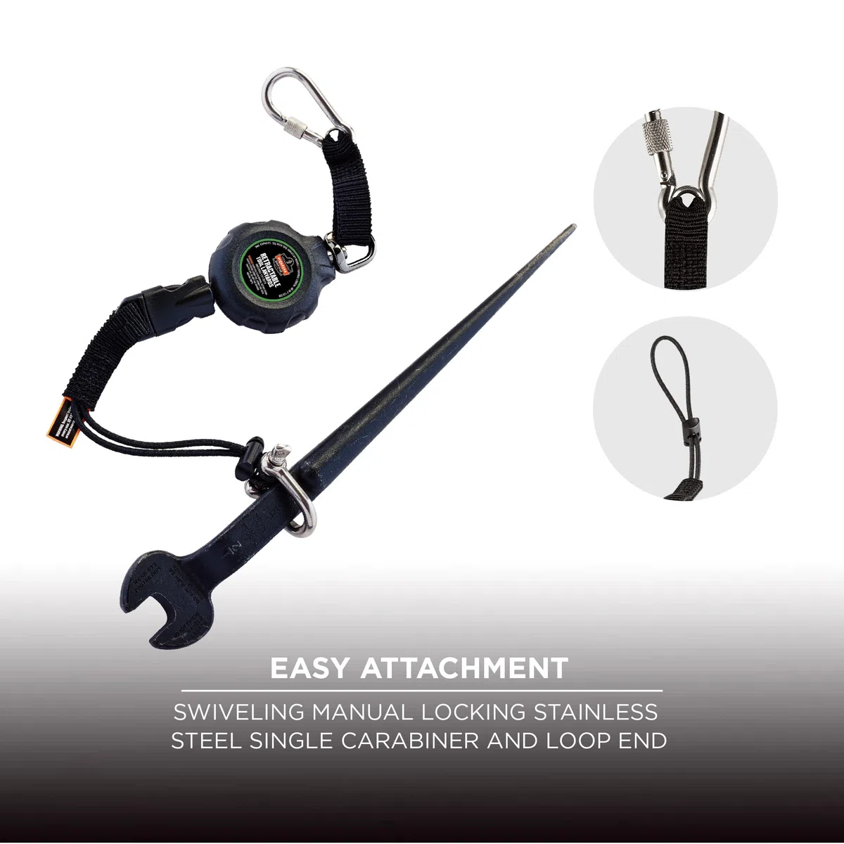 squids 3001 2 lb mit Einzelkarabiner mit Schlinge, Schwarz