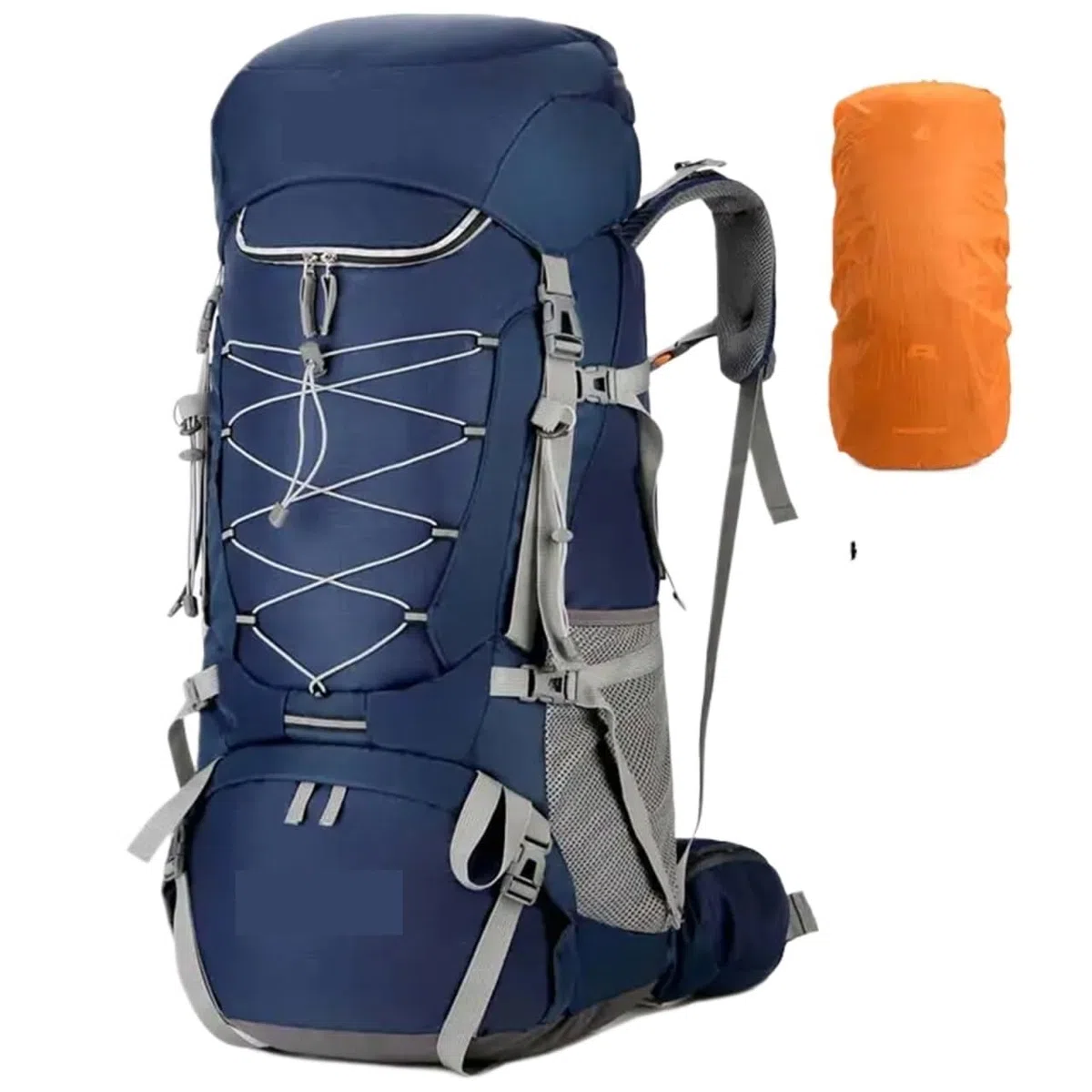 Wanderrucksack Camping Rucksack Wandern Tasche Sport Outdoor Taschen for Männer 75L Große Mit Regen Abdeckung Reise Klettern Bergsteigen Trekking Tasche(Blue)