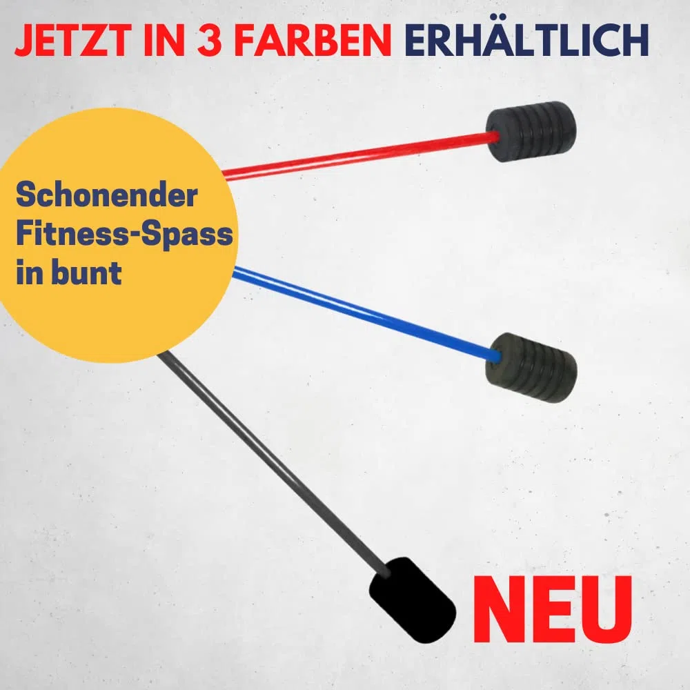 Best Sporting Schwingstab Fitness in 3 Farben mit Tasche I Swingstick für Ganzkörpertraining I Gymnastikstab mit Anleitung für 16 Übungen I Fitnessgeräte für zuhause I Elastic Fitness Bar