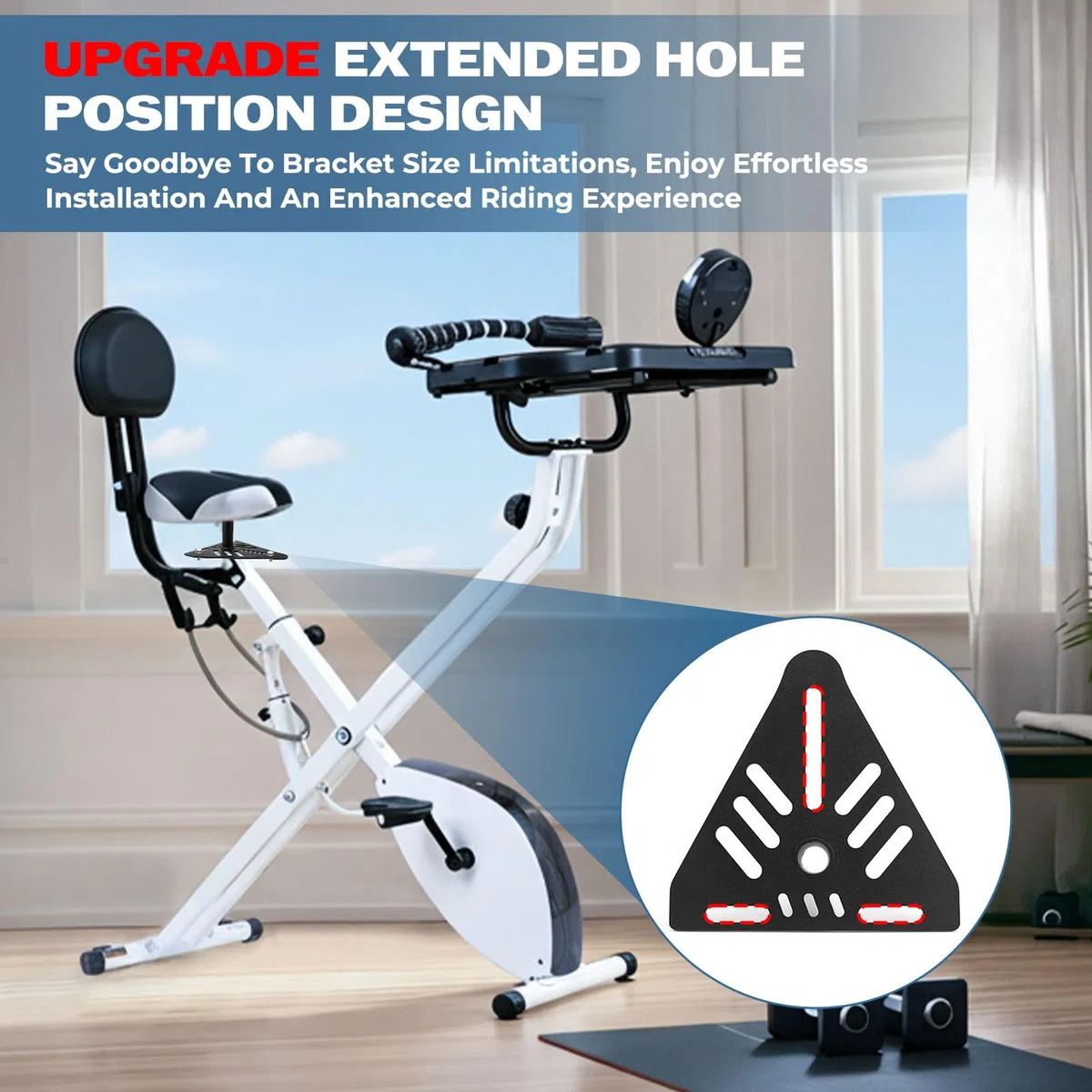 22 mm Sitzadapterverlängerung für FDX 2.0/3.0 Heimtrainer, verbesserte Sattelhalterung mit verlängertem Schlitz-Design für bessere Passform und Stabilität