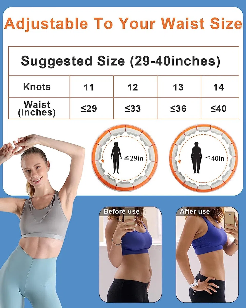 Infinity Hoop – Gewichteter Hula Fit Reifen für Gewichtsverlust & Taillen-Übung für Frauen/Erwachsene – Perfekte Fitness- und Geschenkoption, verbessern Sie Ihre Workout-Routine mit dem ultimativen