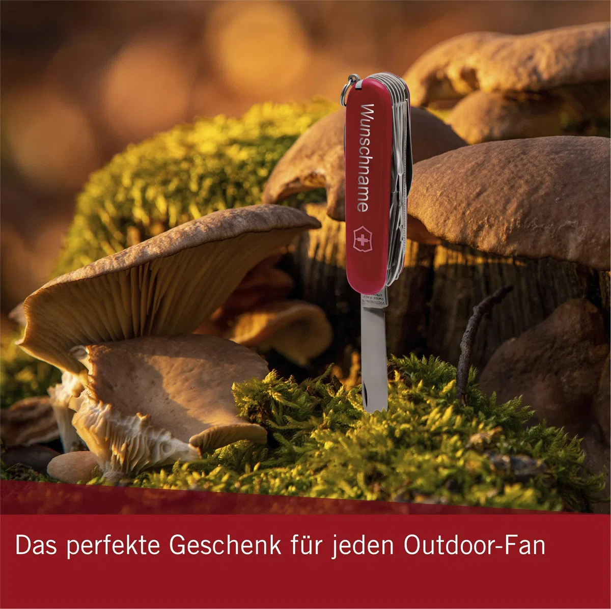 Victorinox Huntsman Schweizer Taschenmesser personalisiert mit Namen/Multitool Camping und Outdoor mit Schere und Säge / 15 Funktionen/Swiss Knife/Geschenke für Männer/Männergeschenke