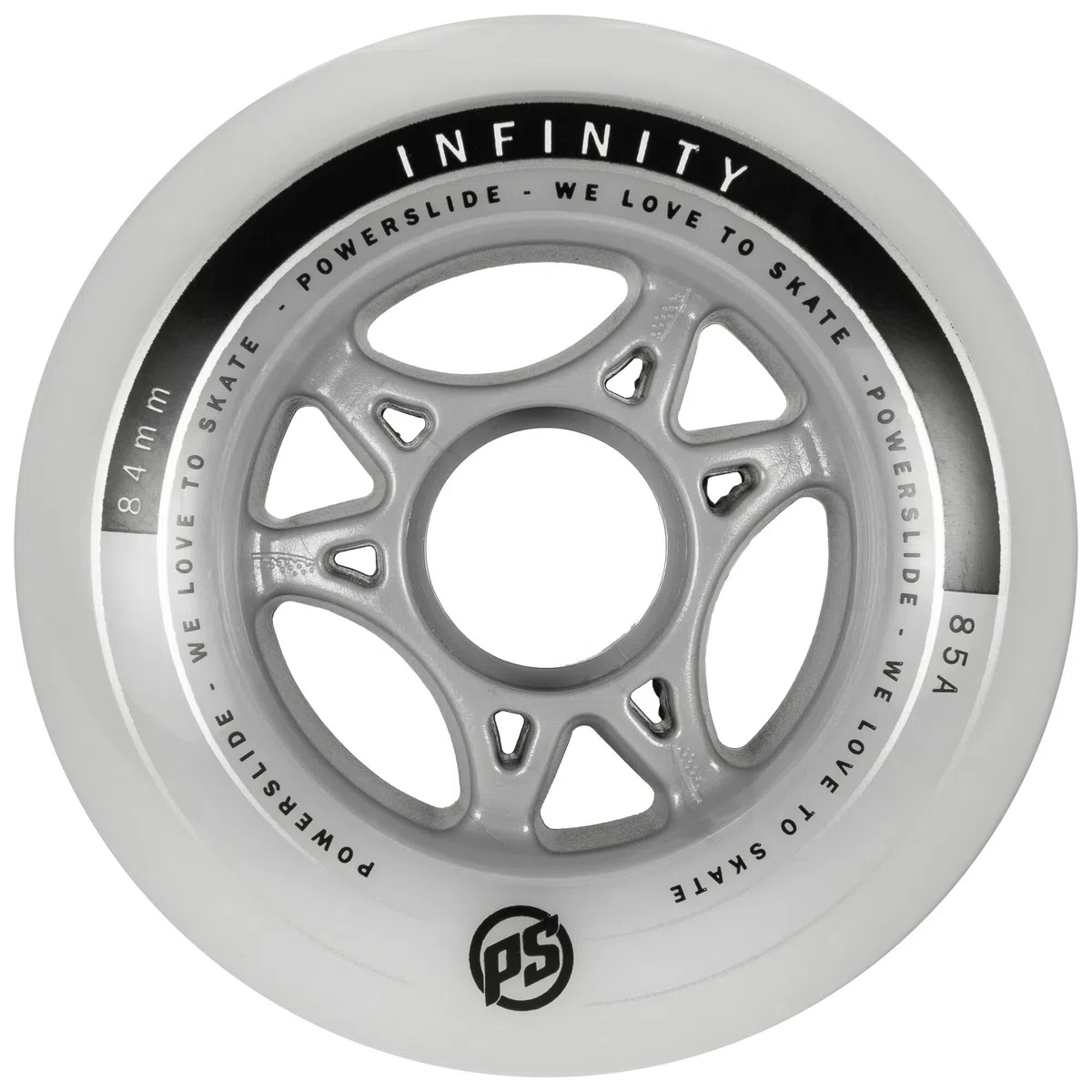 Powerslide 84mm 85a Infinity II Speedrolle klar-grau weiß, 84 mm
