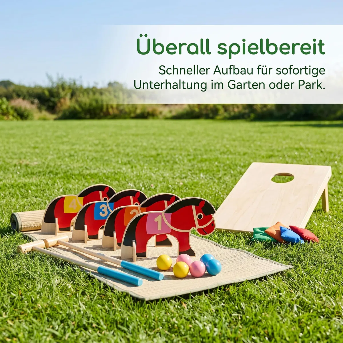 Spielzeug Rasenspiele Set – Outdoor Wurfspiel für Garten und