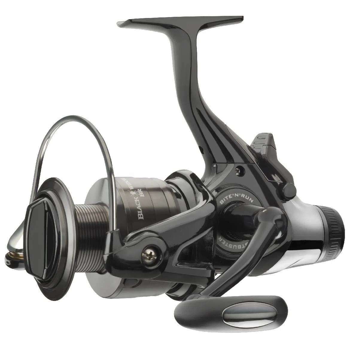 Daiwa - Black Widow Baitrunner/Freespool Rollen Größen 3500A/4000A/4500A/5000A Karpfen Hecht Lachs Forelle Wildfischen Wettbewerb Angeln Wurfruten
