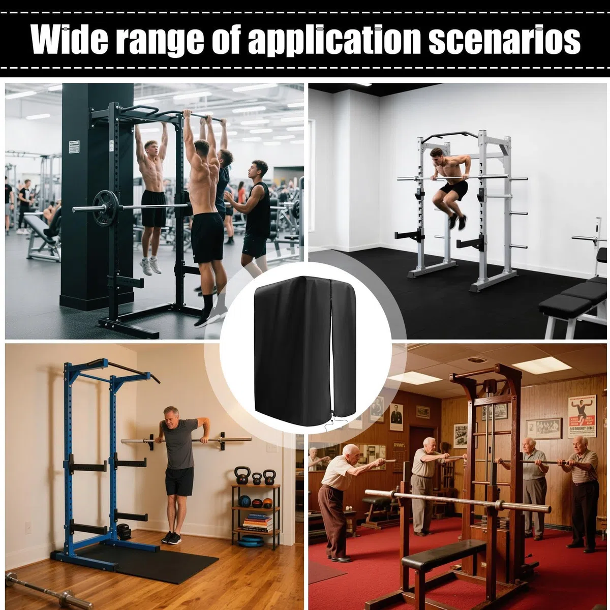 Abdeckung für Klimmzugstange und Dips | Staubschutzhülle für D-Station Training – Schutz für Fitnessgeräte im Innen- und Außenbereich, Wohnzimmer, Garage, Garten