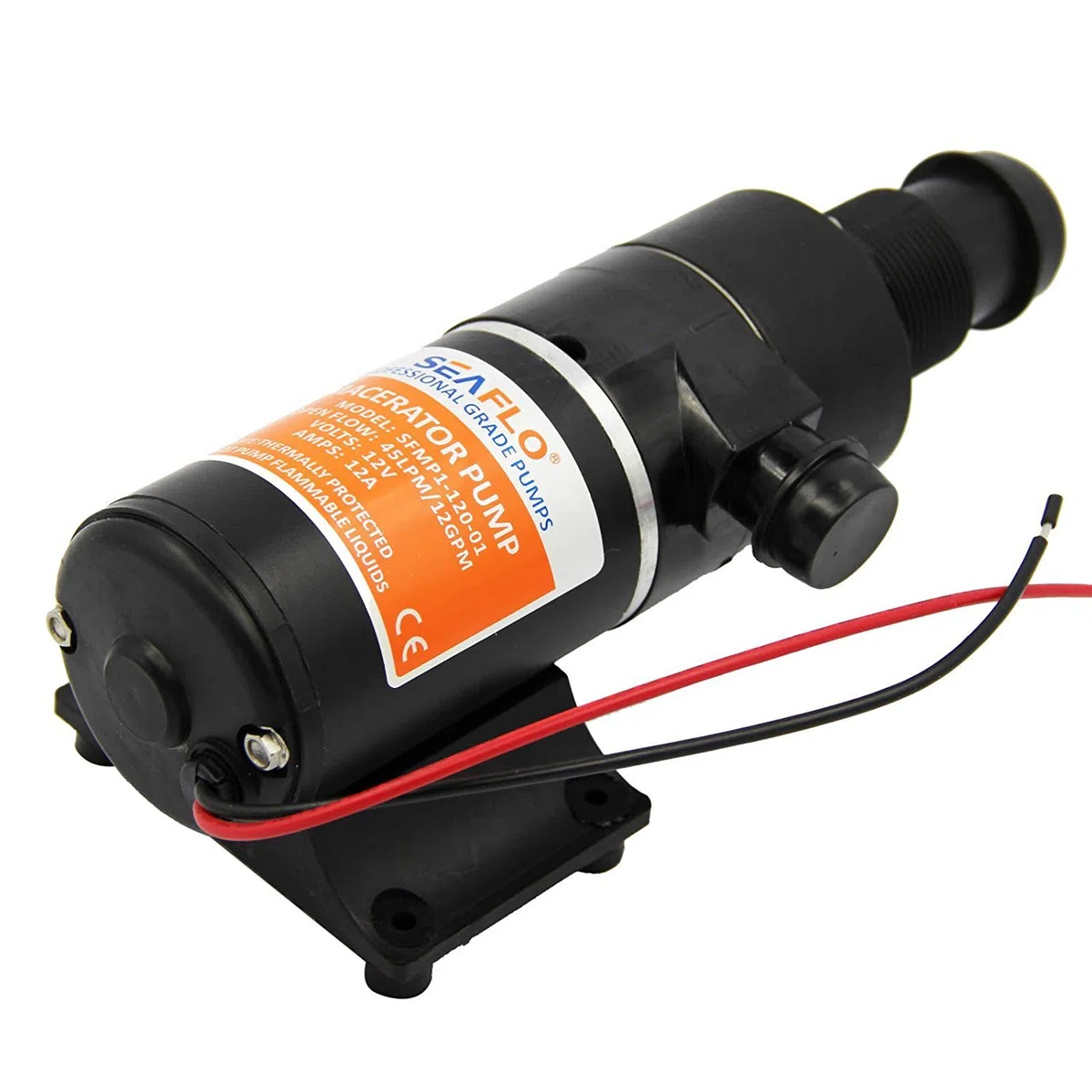LIGHTEU DC 12V 45L/min SEAFLO Zerhackerpumpe/Fäkalienpumpe für Marine,boote,Yacht,Wohnwagen, Camping, Outdoor, Garten.
