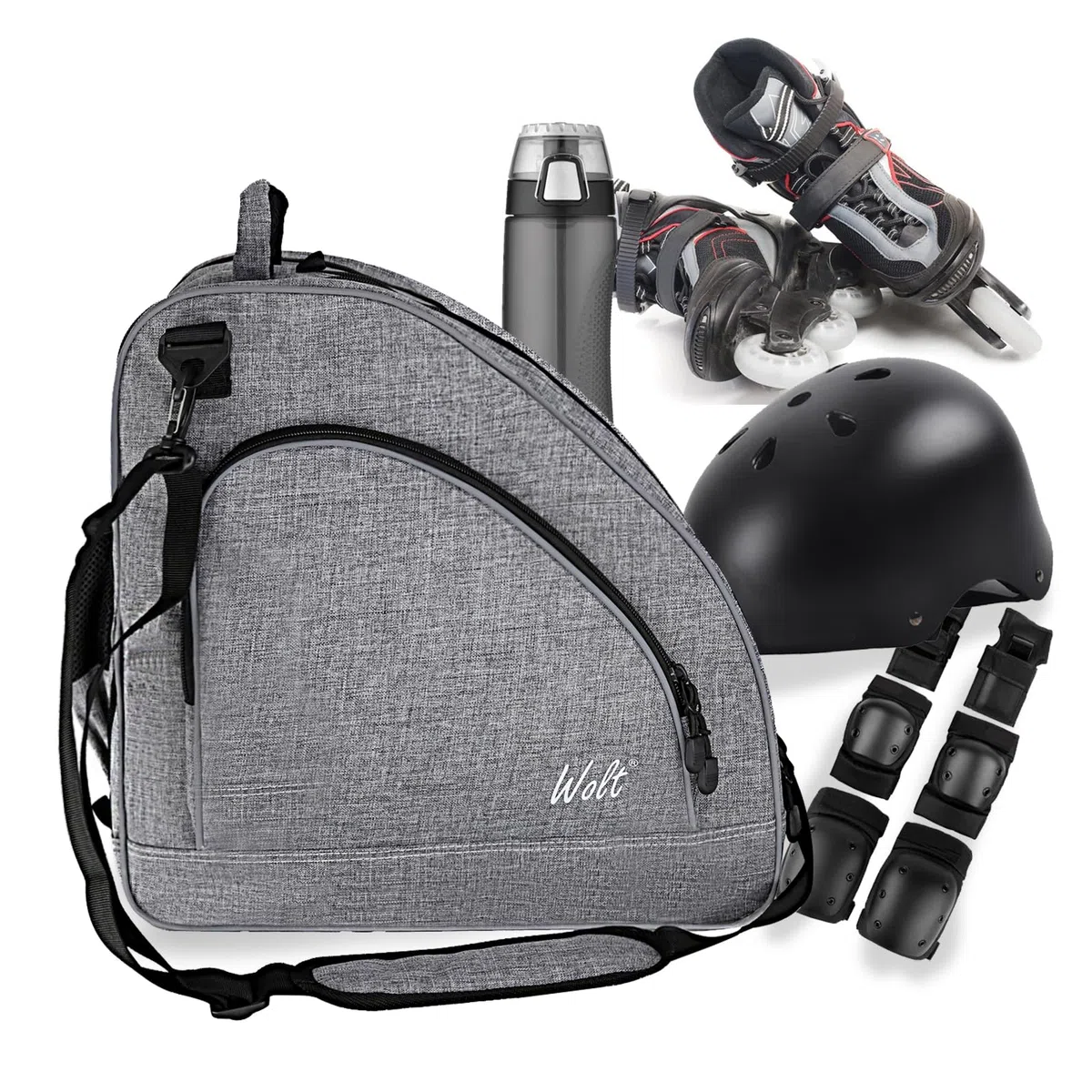 WOLT Ice Skate Bag Roller Skate Bag | Inline Skate Bag, Premium Bag and Fashion Adjustable Shoulder Bag for Both Youth and Adults.