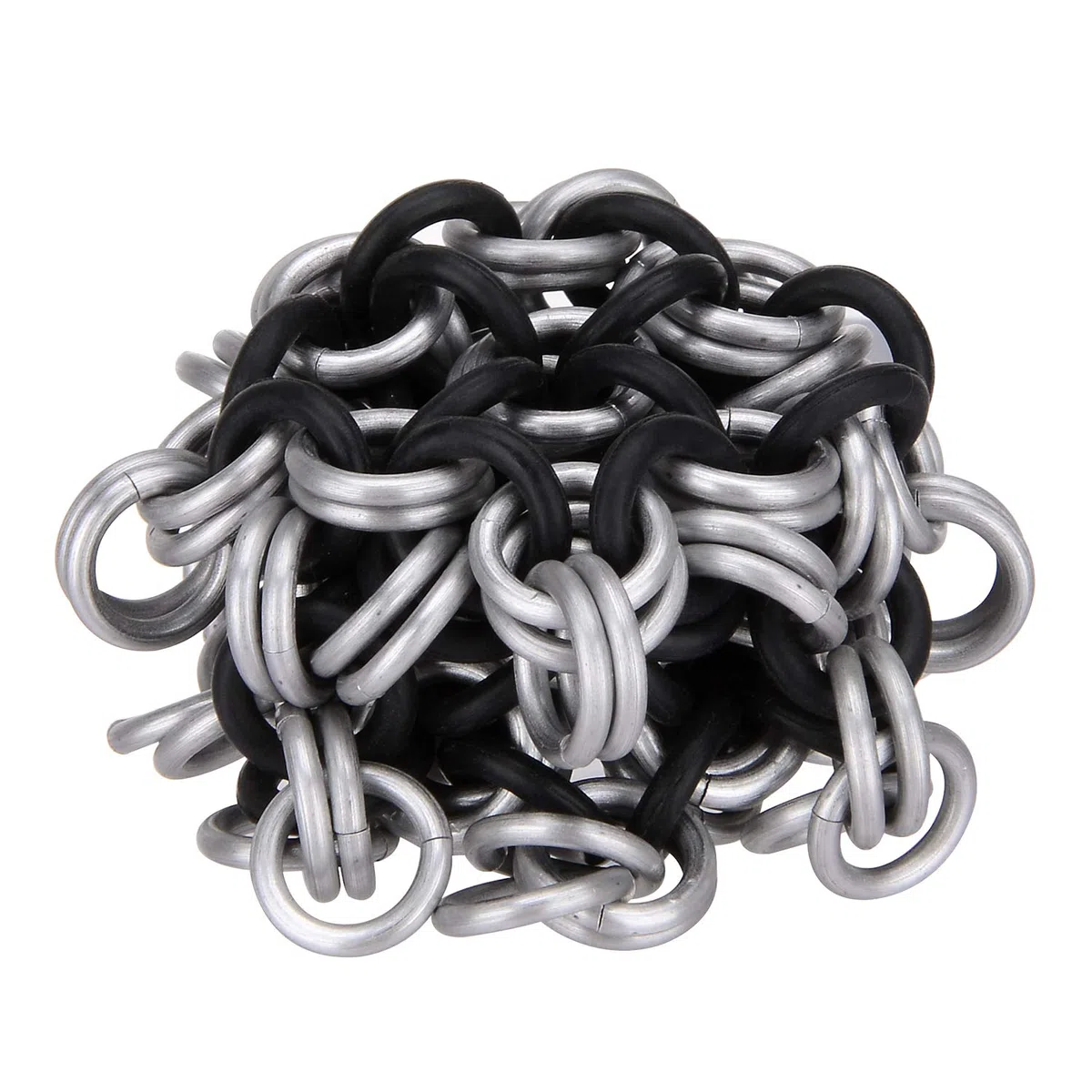 Footbag Chainmail Stil Aluminium WAKIZASHI. Metall und Gummiringe. Perfekte Kombination aus Pop und Stall