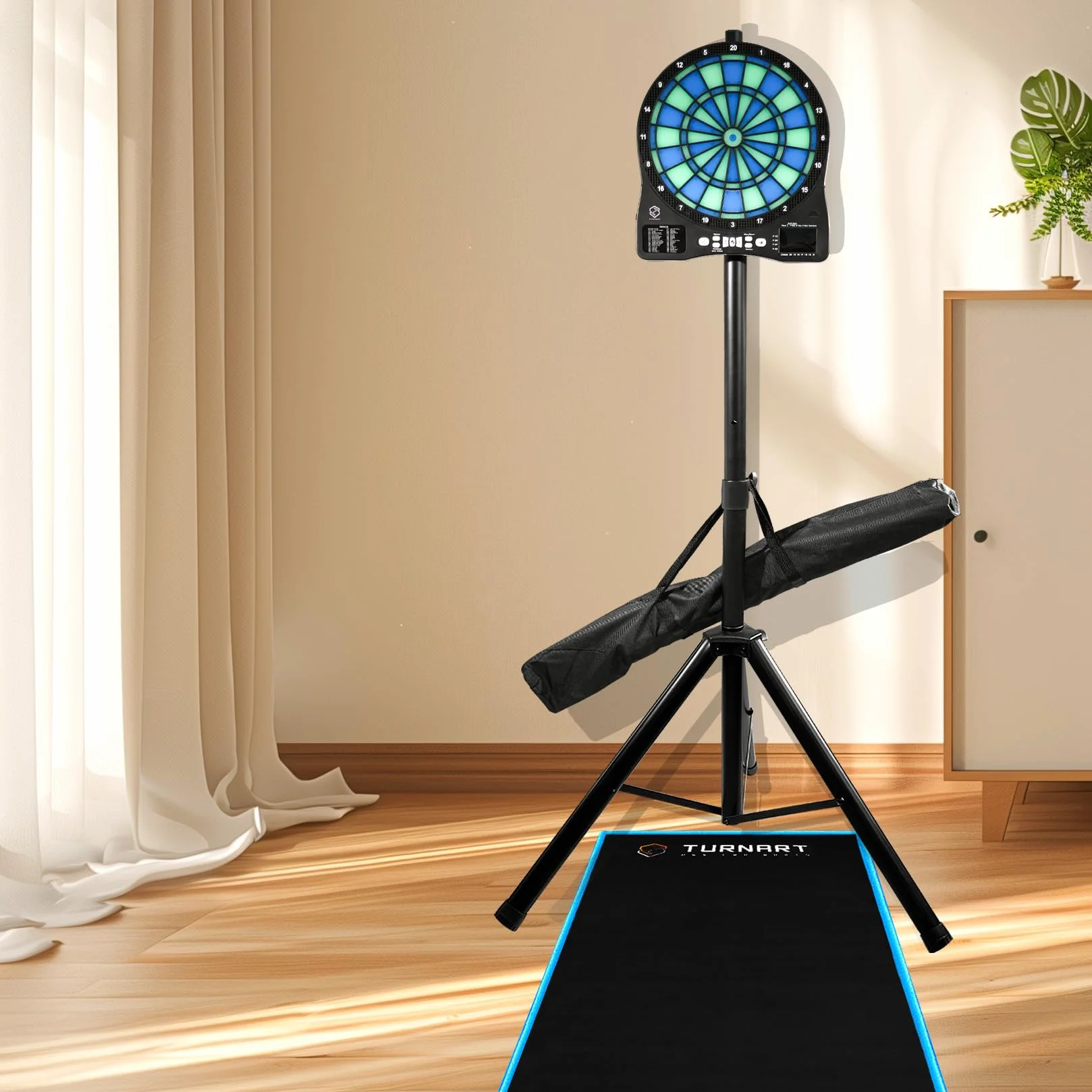 Turnart Dartständer für Dartscheibe Ständer,Dart Ständer Dart Zubehör für Dartscheibe Elektronisch,106-200 cm Heavy Dartständer 3.7KG Dartboard Ständer