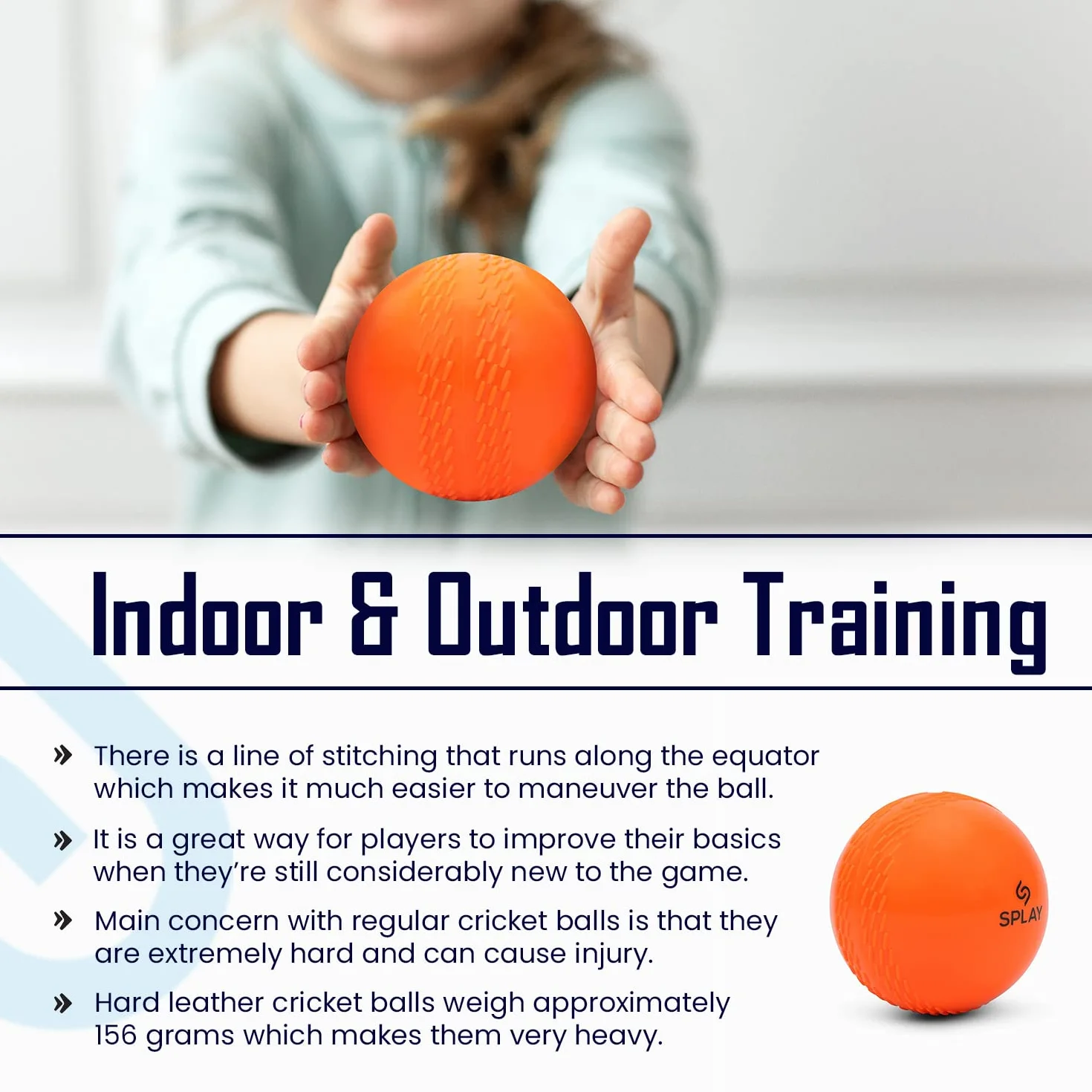Splay Windball für Cricket-Training | Windball, Gummiball, Indoor-Training, Outdoor-Übungen und Trainingsspiele, ideale Wahl für Anfänger, langlebig und wasserdicht