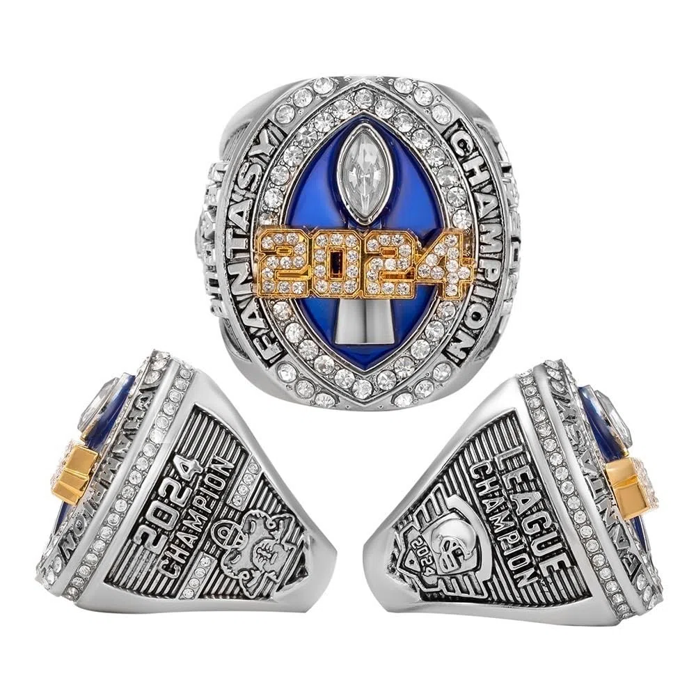 2024 Fantasy Football Ringe Meisterschaftsringe Sammlung FFL Meisterschaftstrophäe Geschenkbox Ring Displaybox(11)