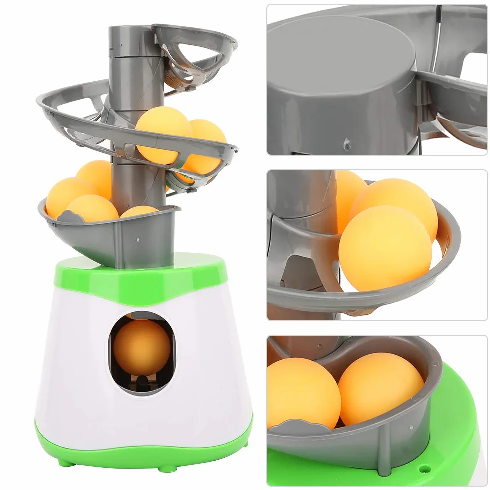 Ball Automatic Launcher, tragbar und langlebig, Tischtennistrainer mit ABS-Material und automatischer Kugelablage for Familienunterhaltung, Büroentspannung, Outdooraktivitäten