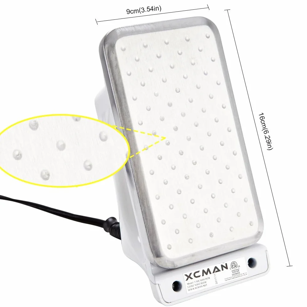 XCMAN Ski Snowboard Wachsbügeleisen Heißwax Bügeleisen 230 Volt 1000 W Rautenstruktur - Welche die Waxverteilung und -komprimierung optimiert
