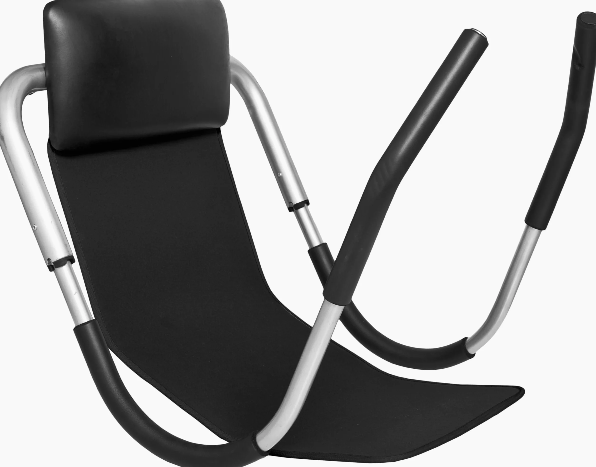 GORILLA SPORTS® Bauchtrainer - inkl. Trainingsmatte und Kopfpolster, 65x67x55 cm, Klappbar, Rutschfeste Griffe, Schaumstoff - AB Trainer, Bauchmuskeltrainer, Fitnessgerät für Zuhause, Crunches, Sit Up