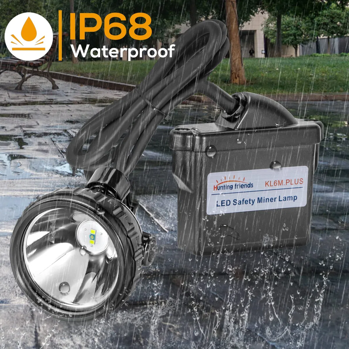 KL6M.Plus, superhelle, wiederaufladbare Bergbau-Stirnlampe, 1 + 2 LEDs, explosionsgeschützte, wasserdichte Kappenlampe, Sicherheitsleuchte für Jagd, Angeln, Höhlenforschung, Camping, Tunnelarbeit und