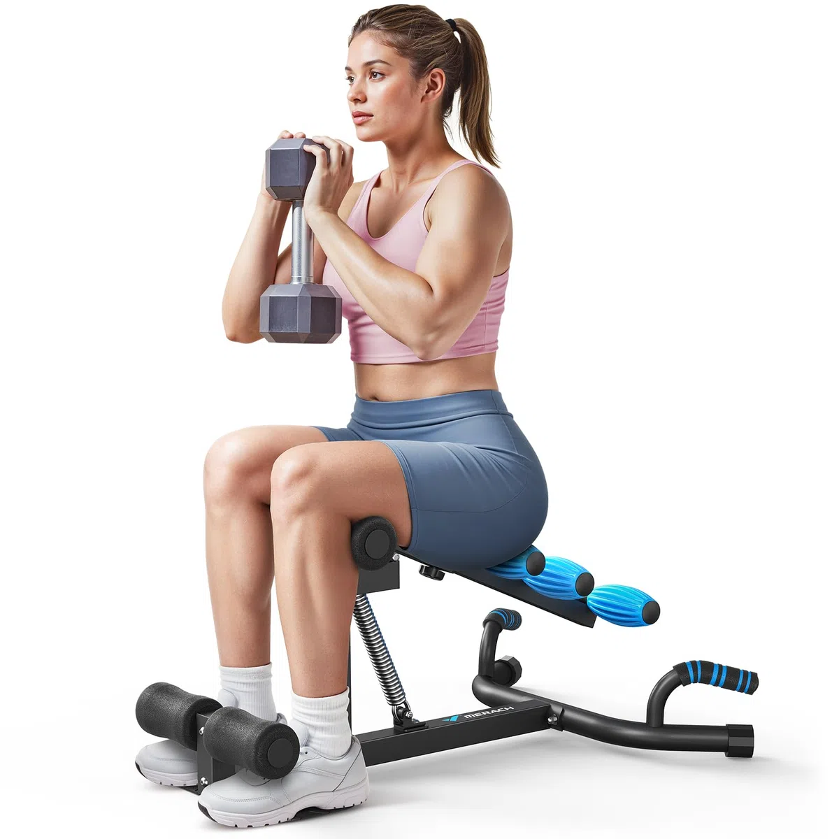 MERACH Kniebeugen Maschine, Deep Squat Machine mit 3 Stufen Widerstand & MAX 136 KG, Sicher & Einfach zu Bedienen, Kniebeugen Trainer für Fitness, Straffung, Rehabilitation, Krafttraining