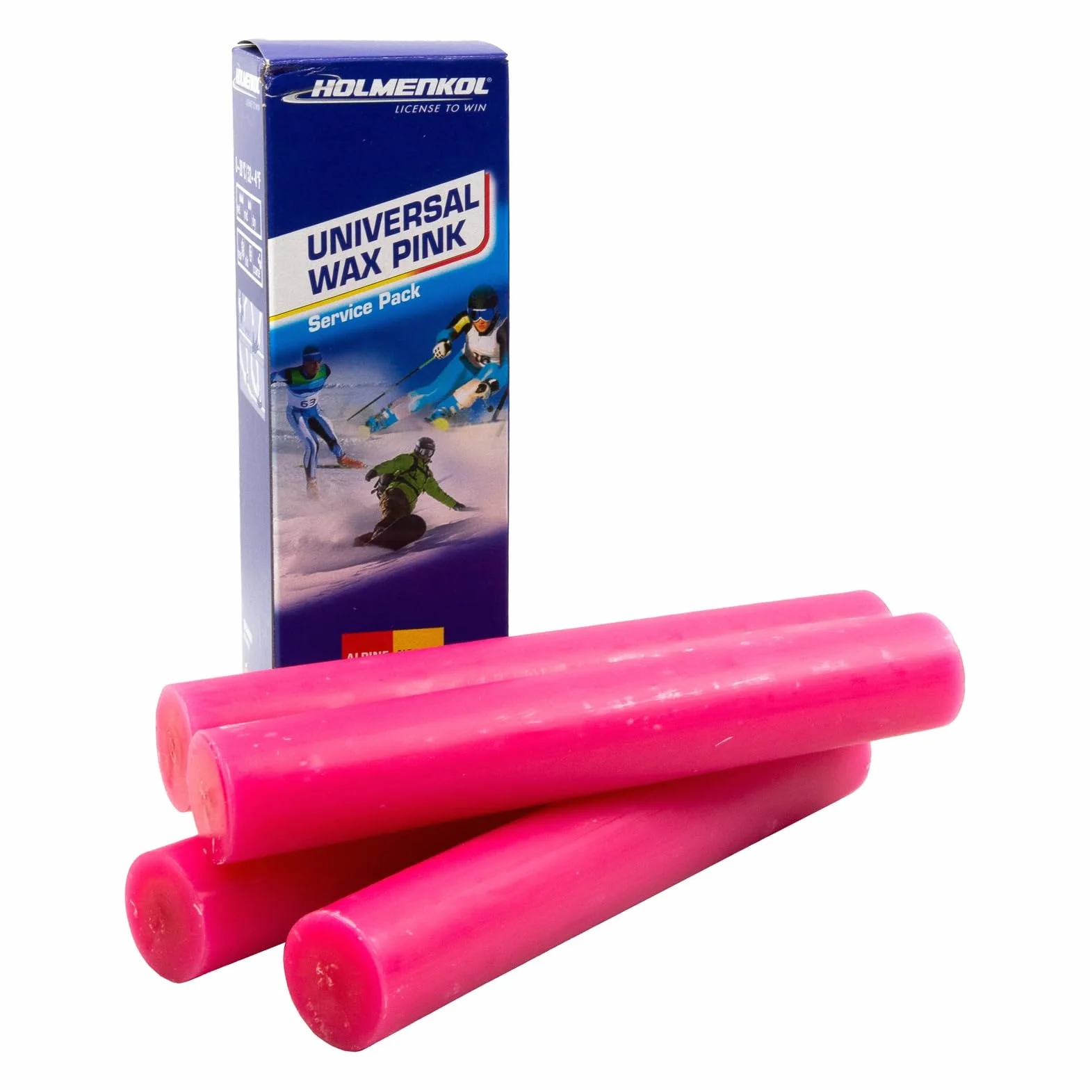 Holmenkol Unisex Erwachsene Stangenwachs, pink, 4 x 250 g EU