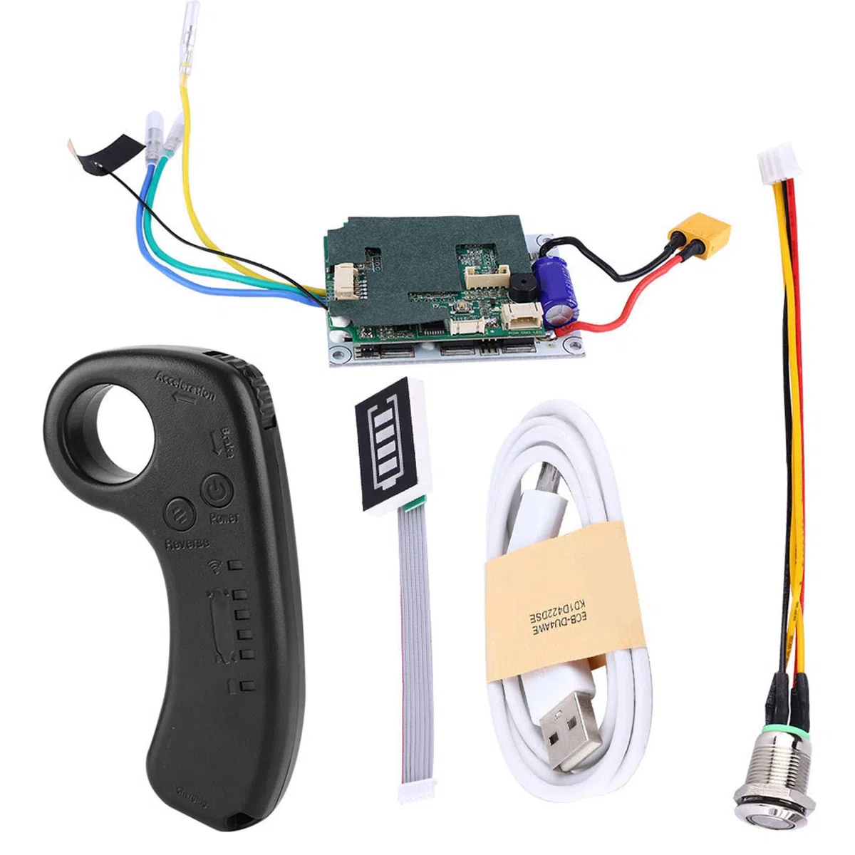 BuyWeek Elektrisches Skateboard ESC Kit, 430W 36V 3000 U/min 35 km/h Doppelantrieb mit Fernbedienung