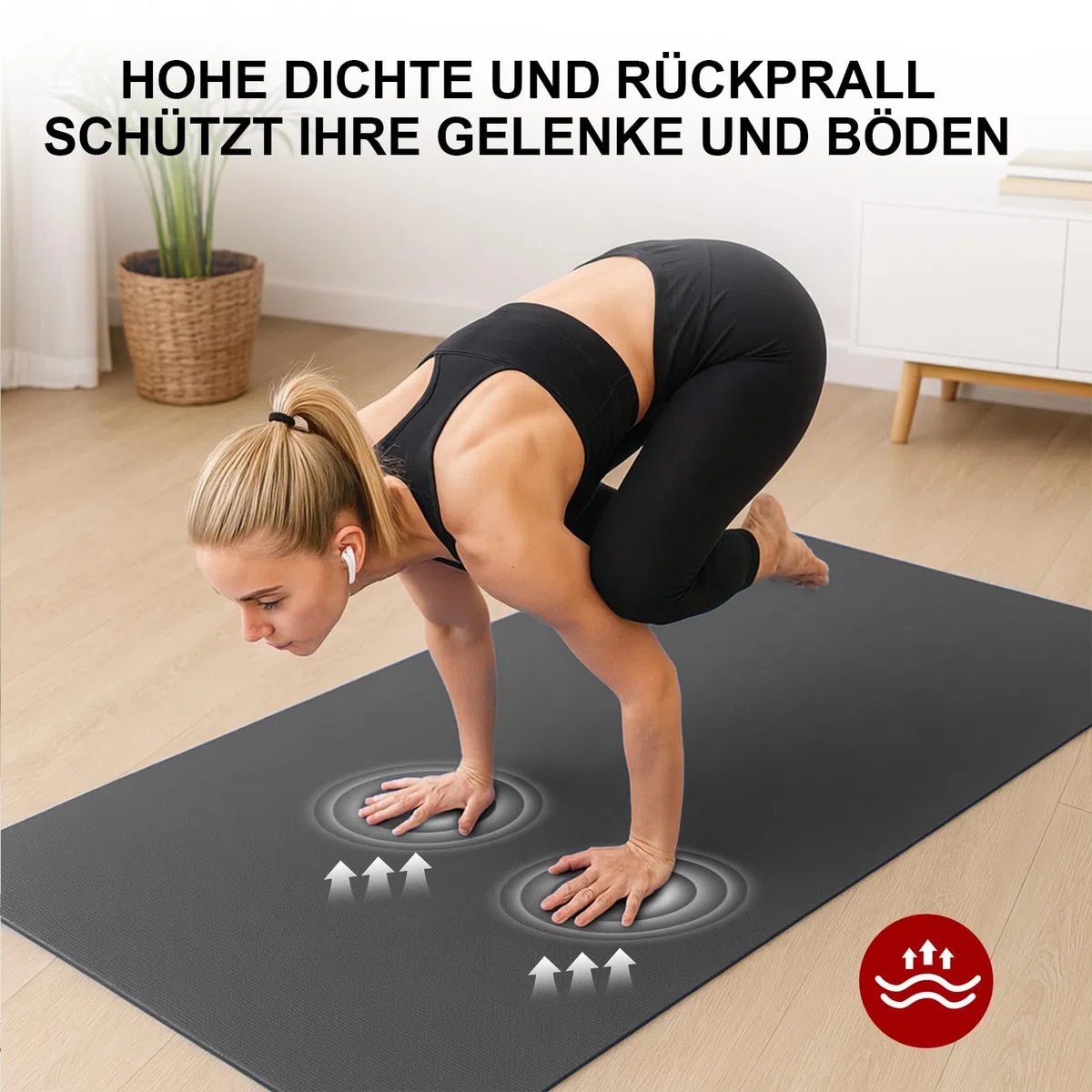 Stepwaver XXL-Fitnessmatte, 183x122 / 213x152 / 243x152cm (6mm) Dicke Trainingsmatte für Heimstudio & Garagenboden, Sportmatte rutschfest, ultra-langlebig, dicke große Yogamatte für Home-Workouts