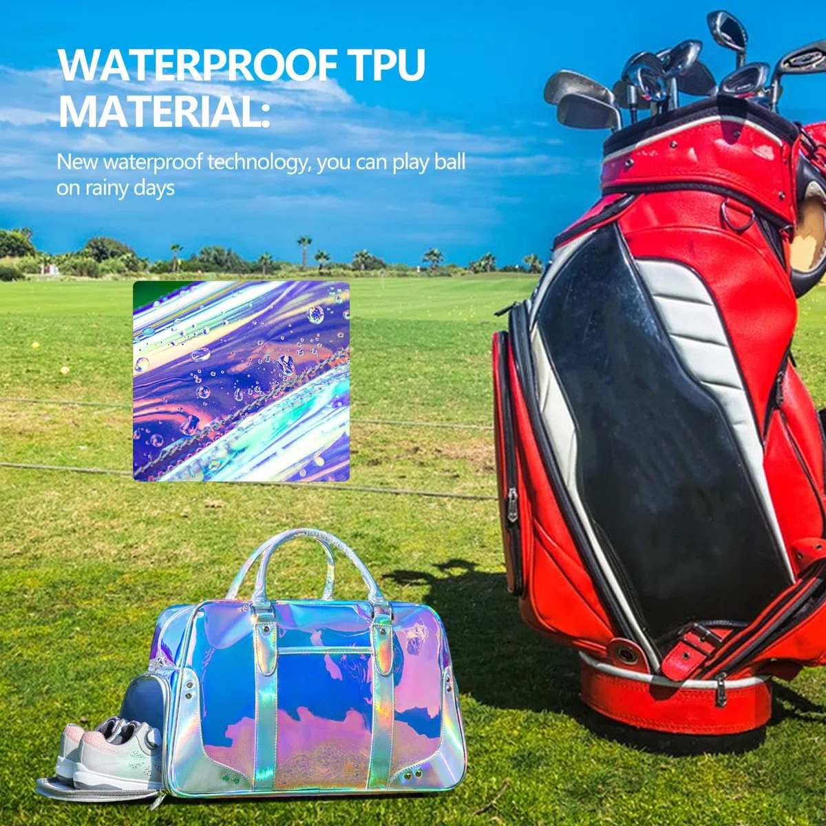 Golfschuhe | Stil mit großer Kapazität mit verstärktem Gurt | Sportliches Golfzubehör – für den Innen- und Außenbereich, Zuhause, Club, Camping, Picknick, Fitnesstraining und Training