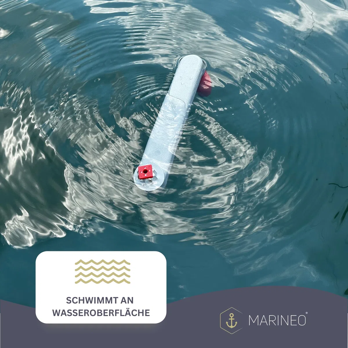 MARINEO Winschkurbel Winch Winchkurbel - Kurbel mit Arretierung, grau rot