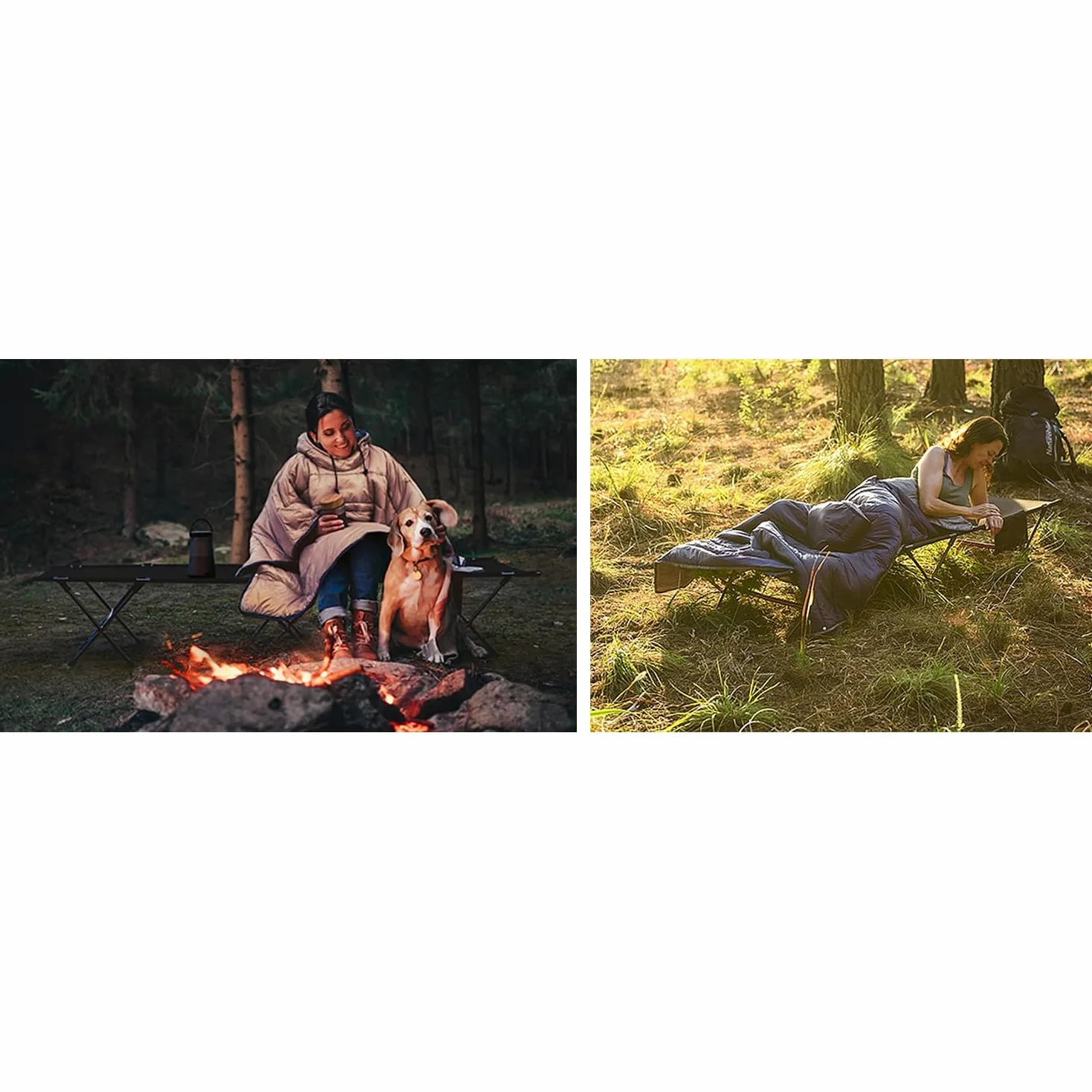 TRIZAND Feldbett Klappbar Belastbar Stabil Komfortabel bis 110kg - Tragebeutel Gästebet - Camping Zelten Schwarz - Oxford 600D - Klappbar für Gäste, Garten, Balkon, Strand