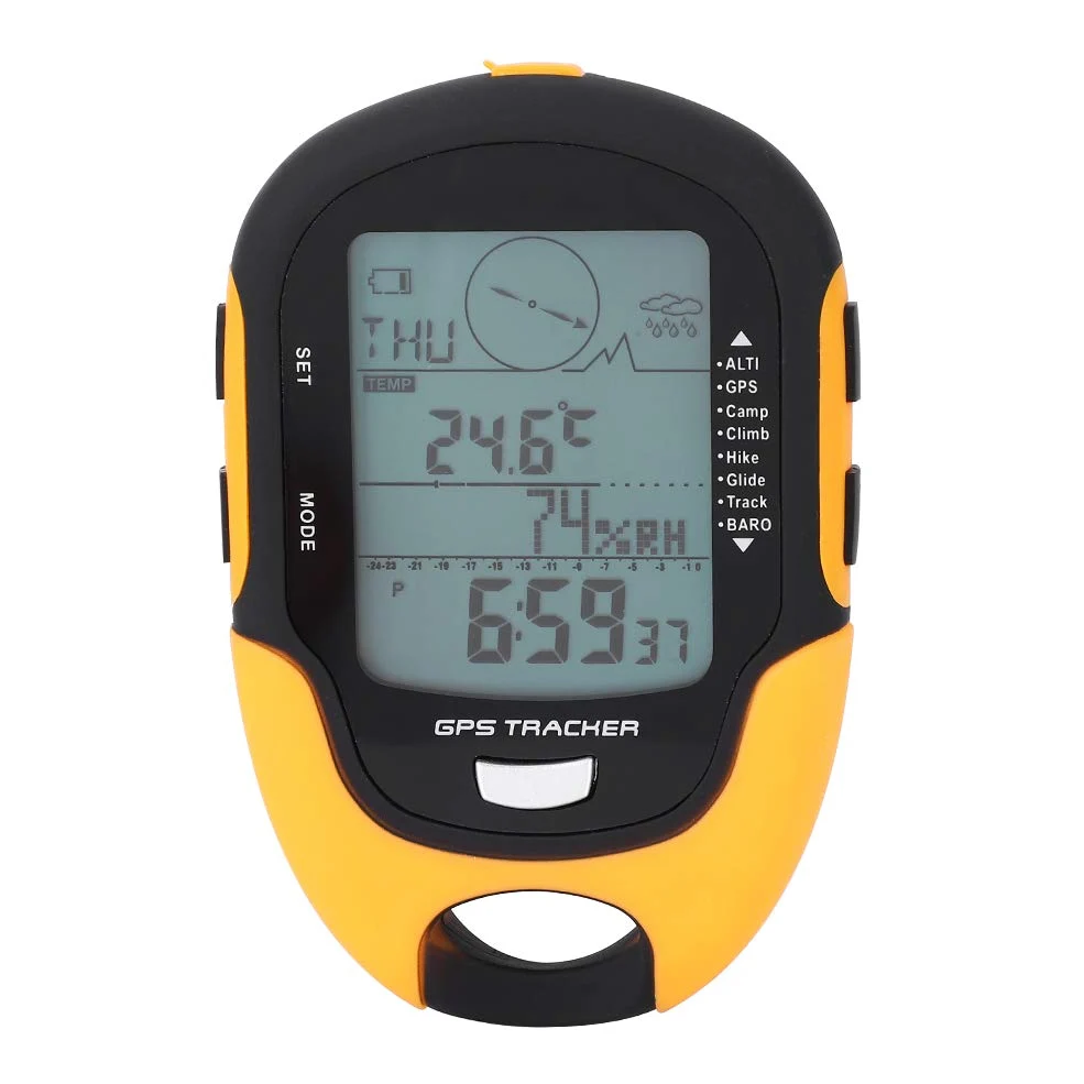 RiToEasysports Multifunktionales Digitales Höhenmesser-Barometer, Wiederaufladbarer USB-GPS-Navigationsempfänger für Outdoor-Klettern, Wandern, Jagen, Camping und Reisen Wandercamping