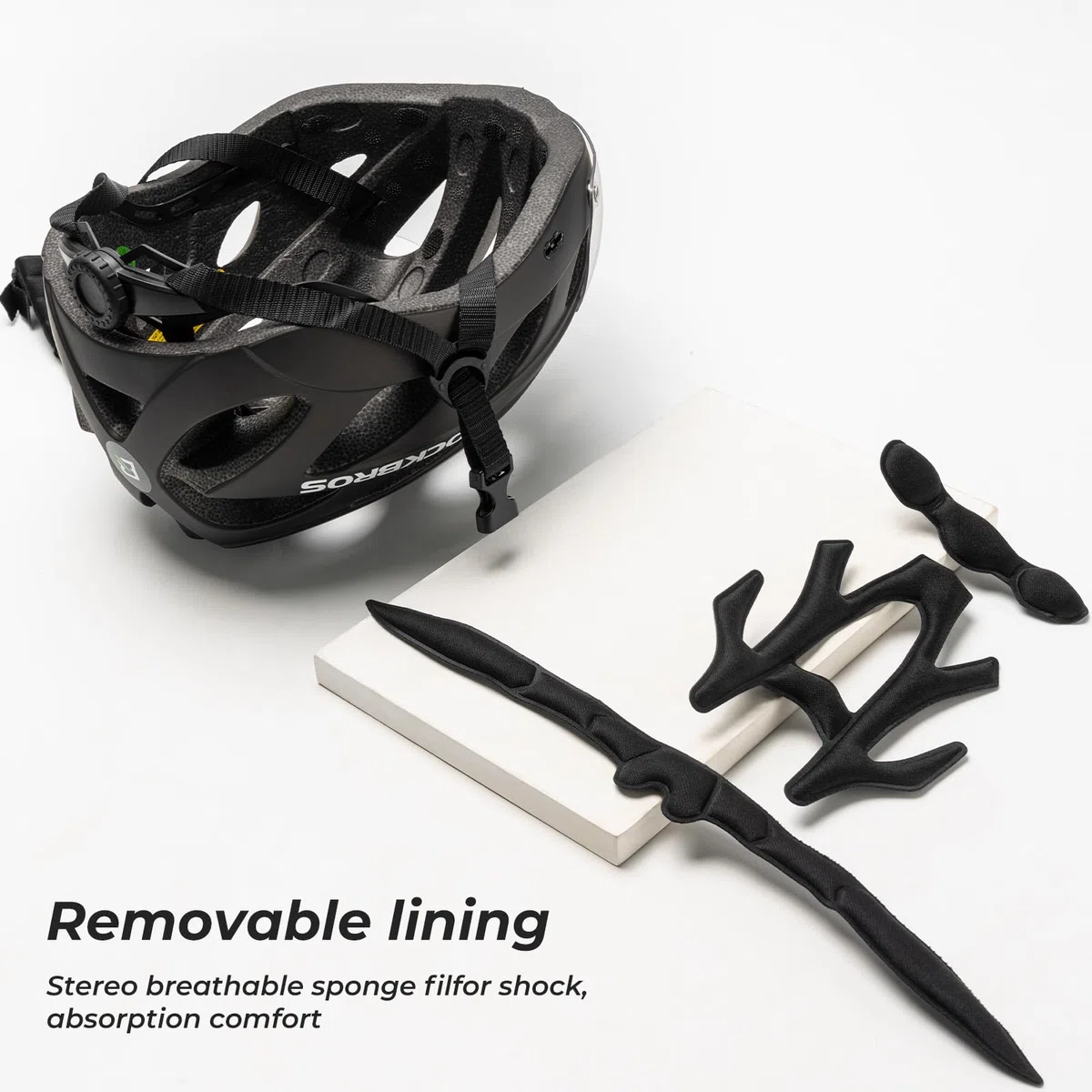 ROCKBROS Fahrradhelm Rennrad Helm Radhelm mit Abnehmbaren Visier Cityhelm Leichter Stadthelm für Damen und Herren MTB 58-61CM/58-65CM
