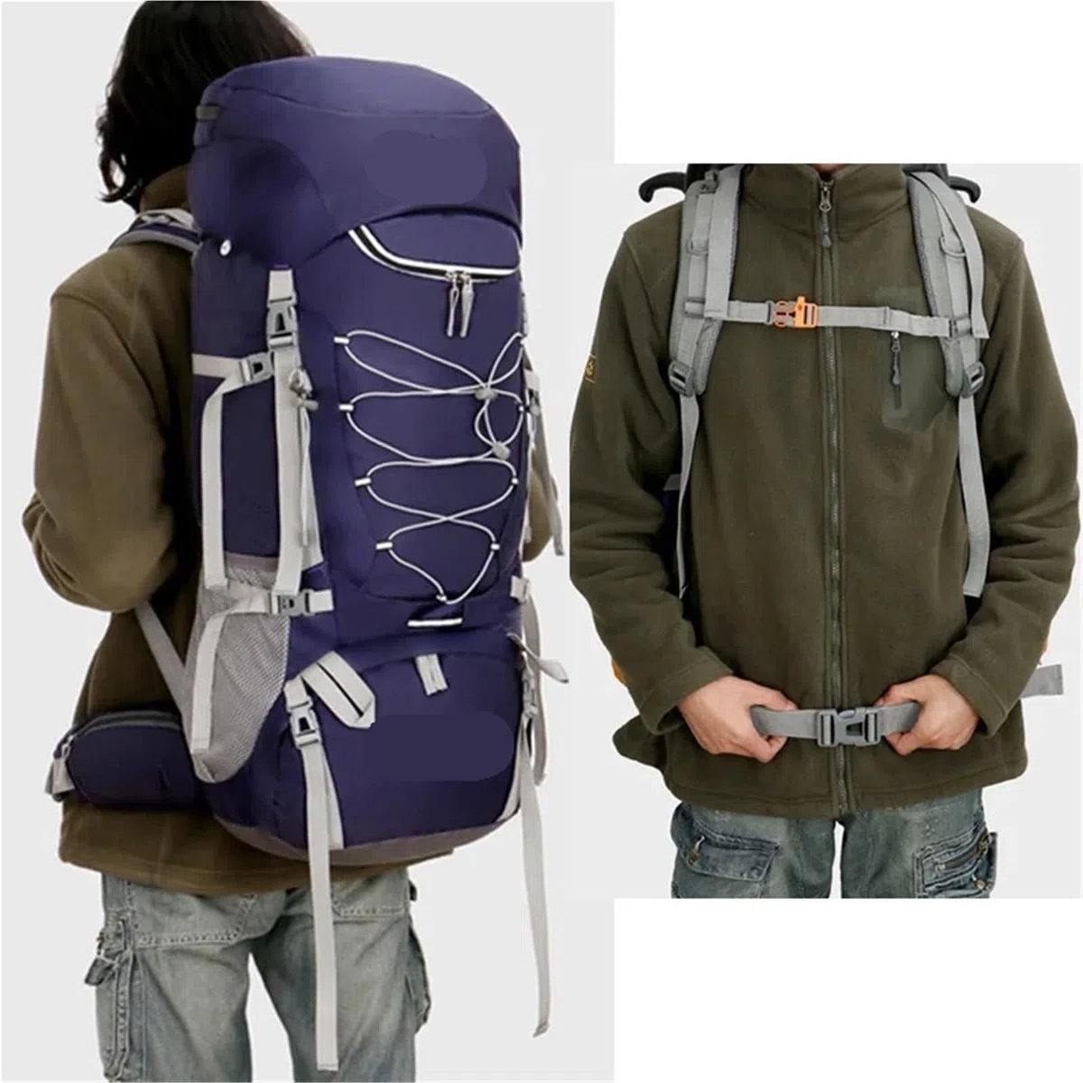Outdoor-Rucksack 75L Camping Rucksack Reise Sport Tasche Mit Regen Abdeckung Klettern Bergsteigen Trekking Outdoor Wandern Schulter Männer