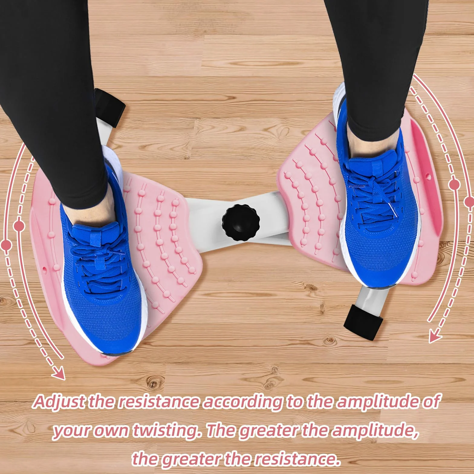 Waist Twisting Machine, Taillentwister mit Kordelzug Großes Pedal Twist Waist Disc Board Twister Sportgerät für Zuhause