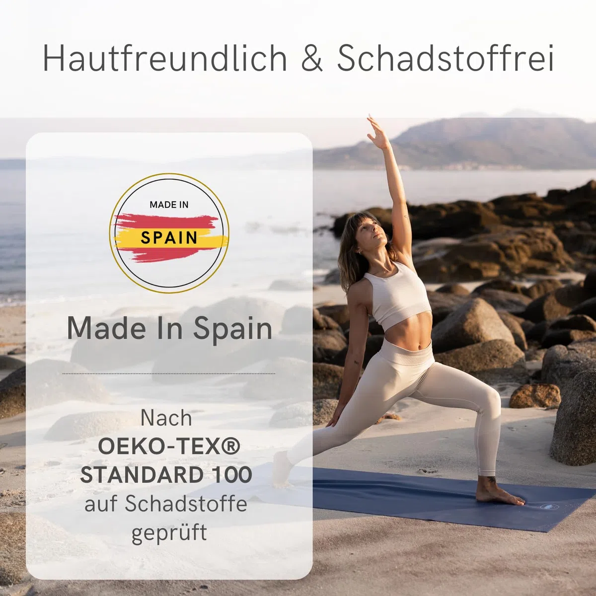 Lotuscrafts® Yogamatte dünn und faltbar, aus Naturkautschuk, Made in Spain, 1kg leiche Reisematte, 185 x 65 x 0,13 cm, Yoga Matte Dünn für Unterwegs