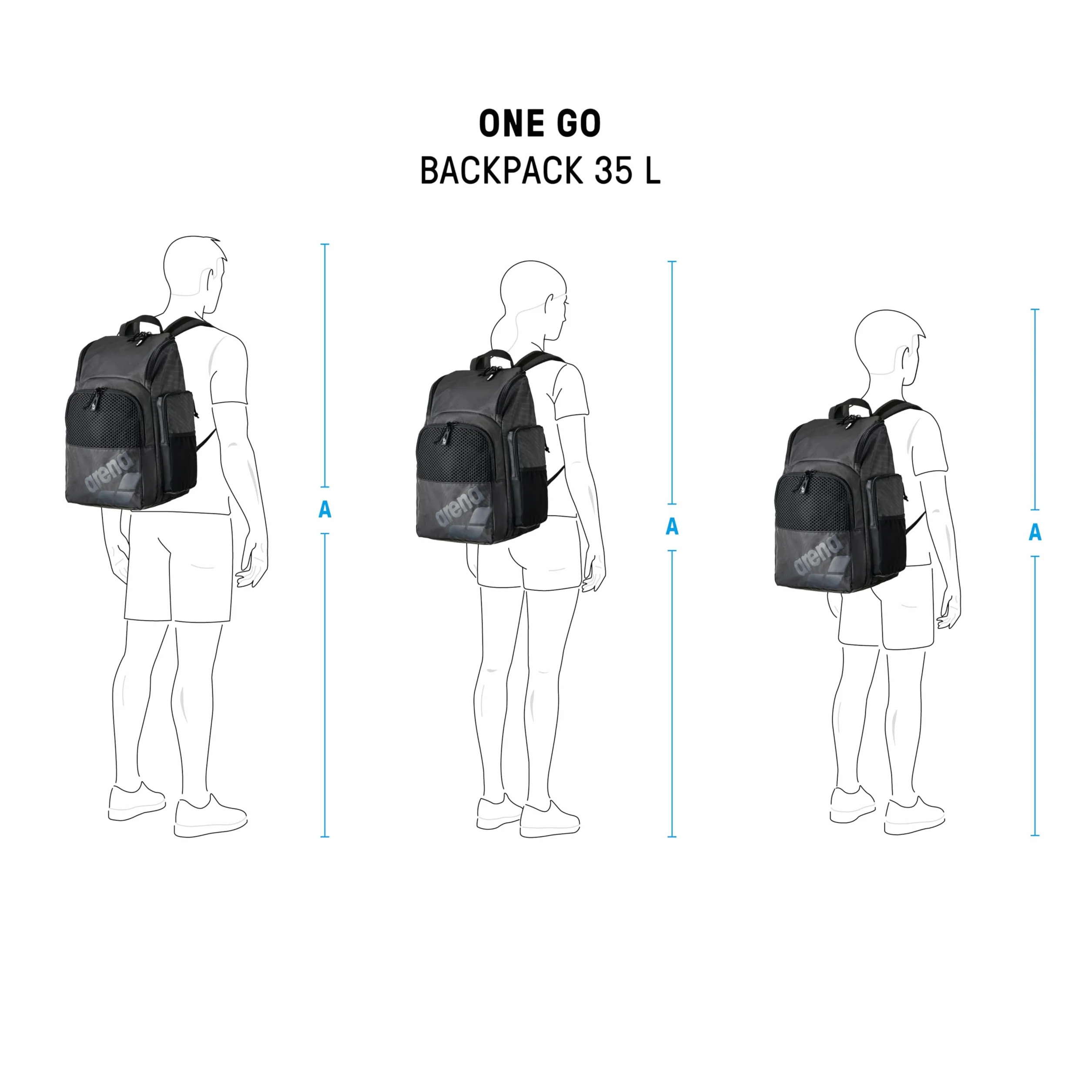Arena Arena Sportrucksack für Sportler, mittlere Größe, 35 Liter
