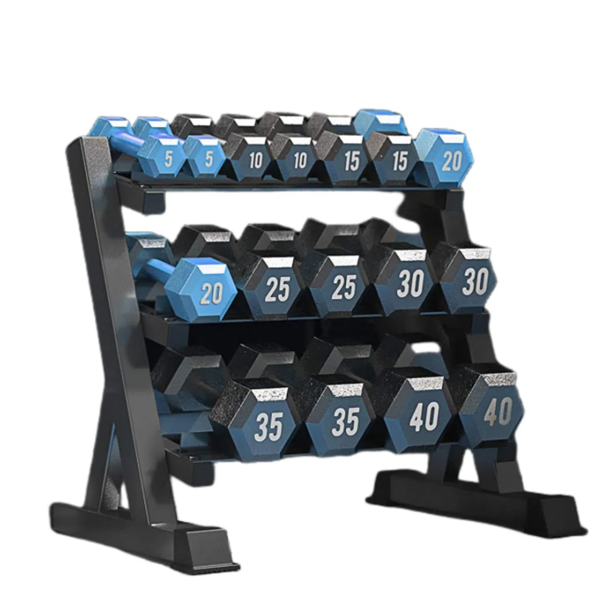 Hantelständer Gewichte Tragfähigkeit 500kg Geeignet für Kurzhanteln & Kugelhantel Sets 96 x 48 x 91cm, 3 Regale Hantellagerung (Kurzhanteln nicht im Lieferumfang enthal）