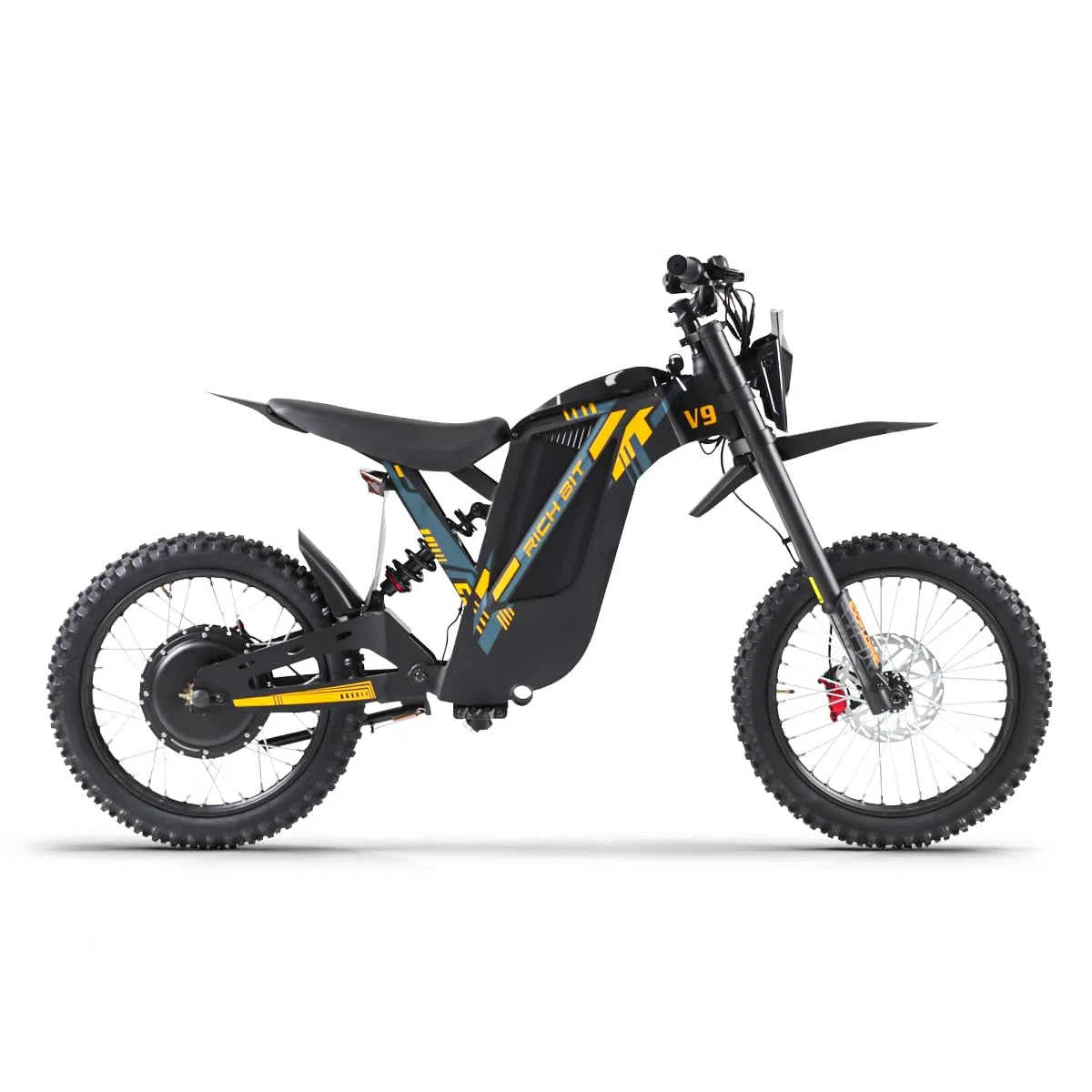 V9 Elektromotorrad für Erwachsene, Akku 48 V, Autonomie 60 km, Räder mit 17 Zoll, Aluminiumrahmen, Motocross, Erwachsene, Drehmoment 80 Nm, doppelte Federung