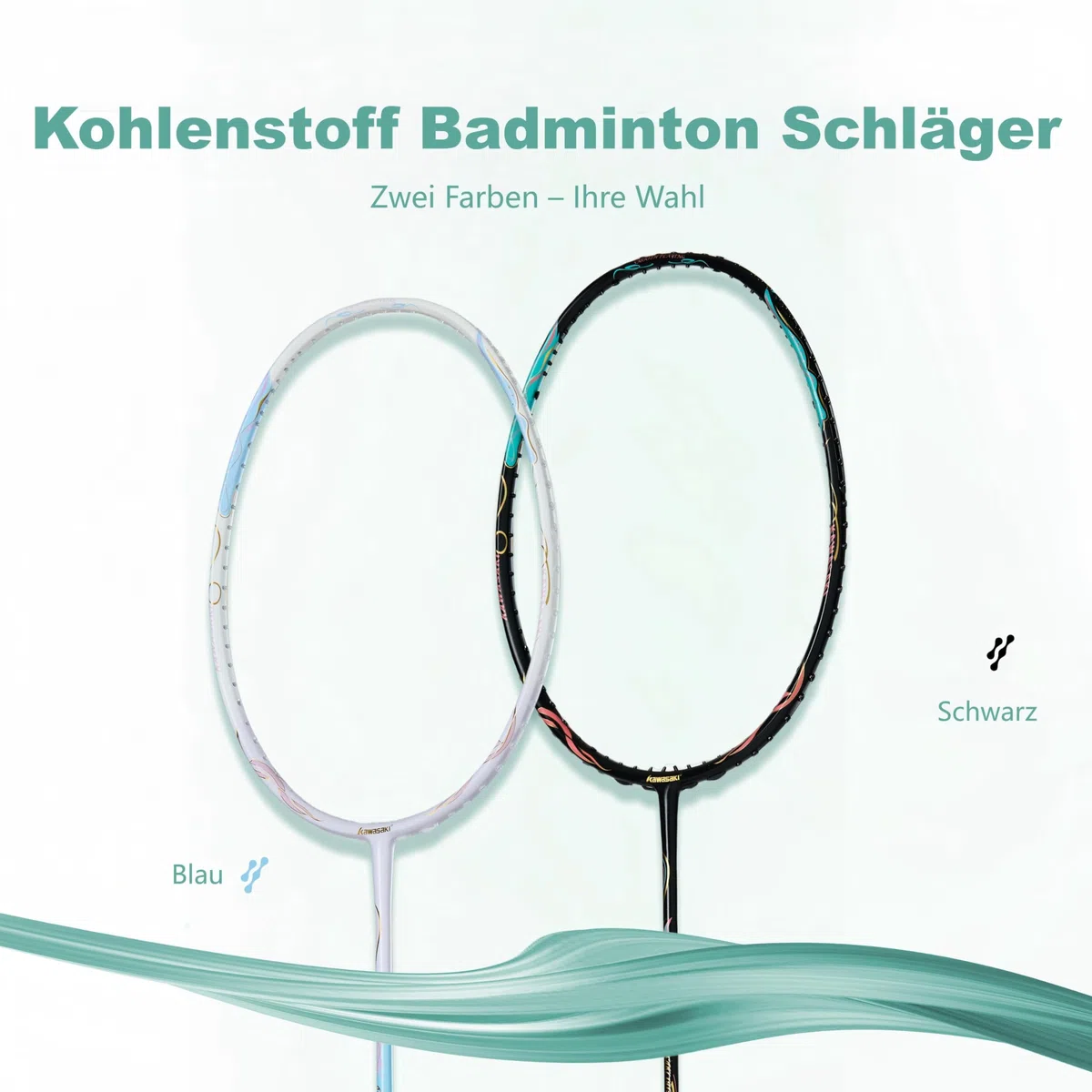 Professioneller Badminton Schläger, A1 TAAN Carbon Badmintonschläger High Tension 5U Ultra-Light Badminton Set mit Griffbänder & Schlägertasche-1915 Pro(Get Strung)