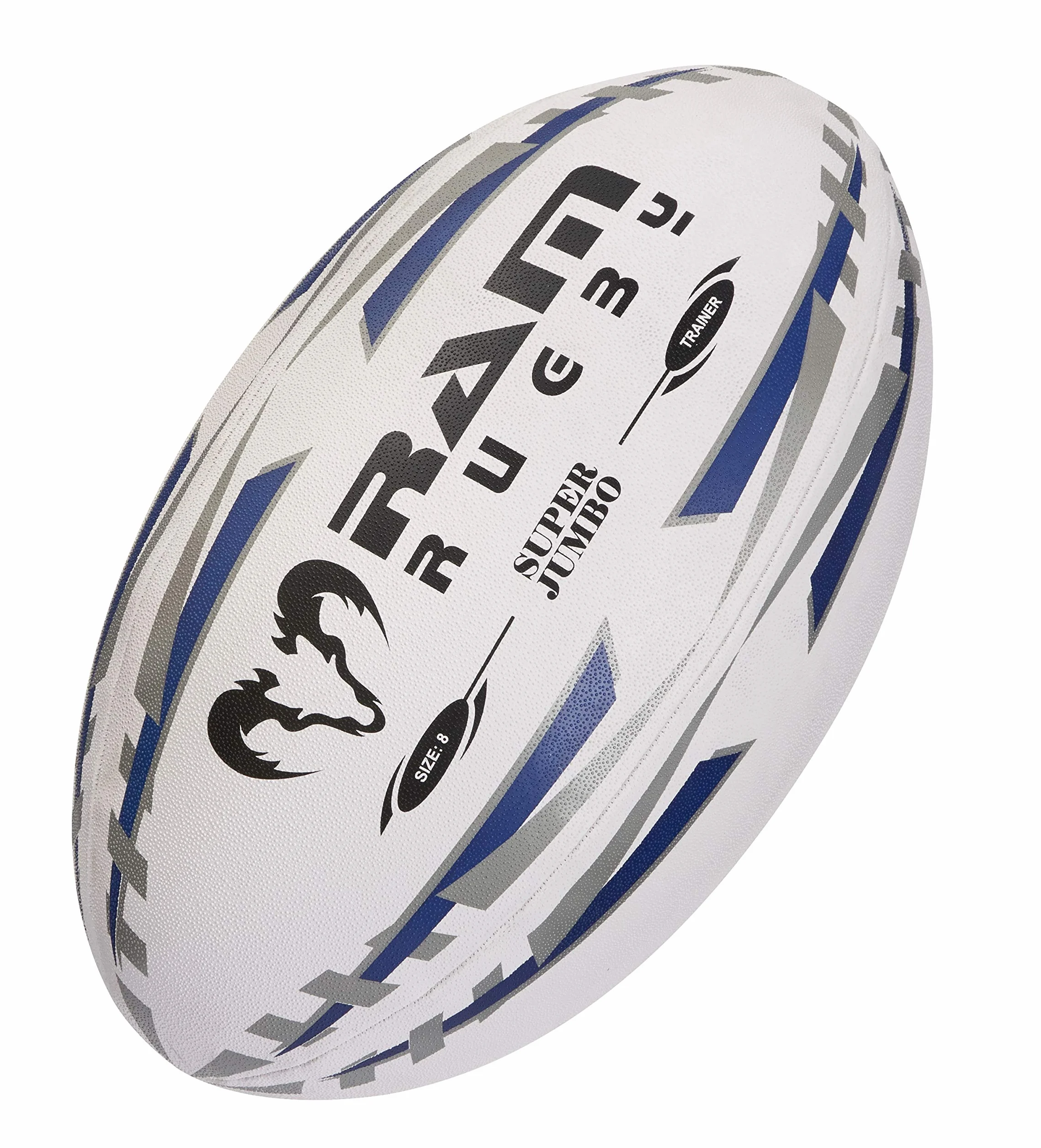 Ram Rugby Ball – Super Jumbo Rugbyball – Größe 8 – 66 cm – ideal als Preis, Ausstellungsstück und als Werbung.