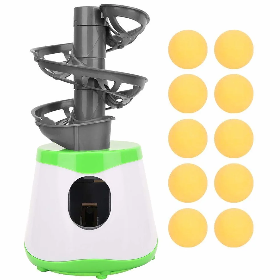 Ball Automatic Launcher, tragbar und langlebig, Tischtennistrainer mit ABS-Material und automatischer Kugelablage for Familienunterhaltung, Büroentspannung, Outdooraktivitäten