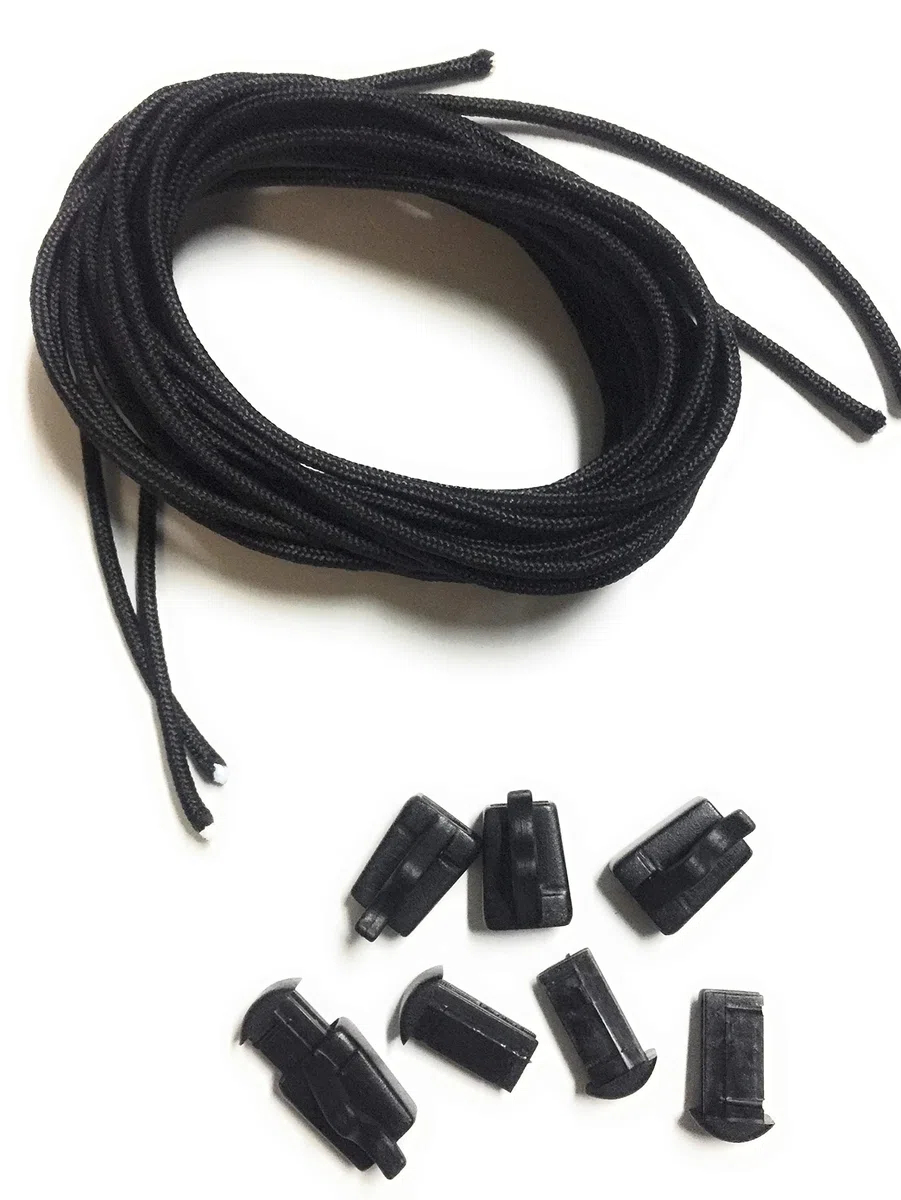 HYPERLITE Ersatz Wakeboard Binding Laces - 4 Stück - Schwarz