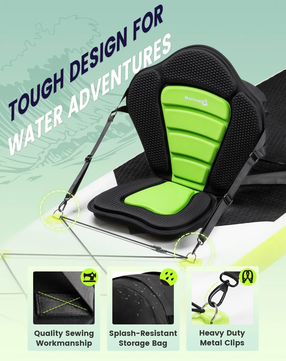 BRANTMAKER SUP Sitz für SUP Board, Kajak Sitz, Tragkraft 60KG Universeller Verdickter Stand-Up-Paddle Sitz, kompatibel mit Kanus und Ocean Kajak
