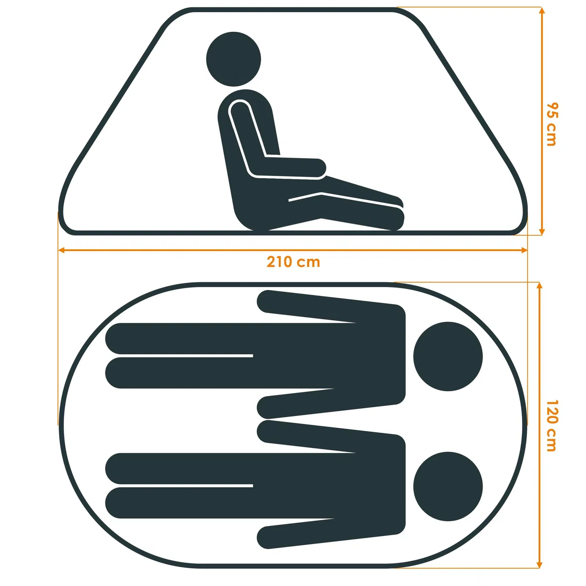 Pop Up Wurfzelt für 2-3 Personen in blau, grün oder Silber - Trekking und Camping Sofortzelt - Automatisches Sofortzelt Einhandzelt Zelt inklusive Heringe + Spannseile wasserdicht