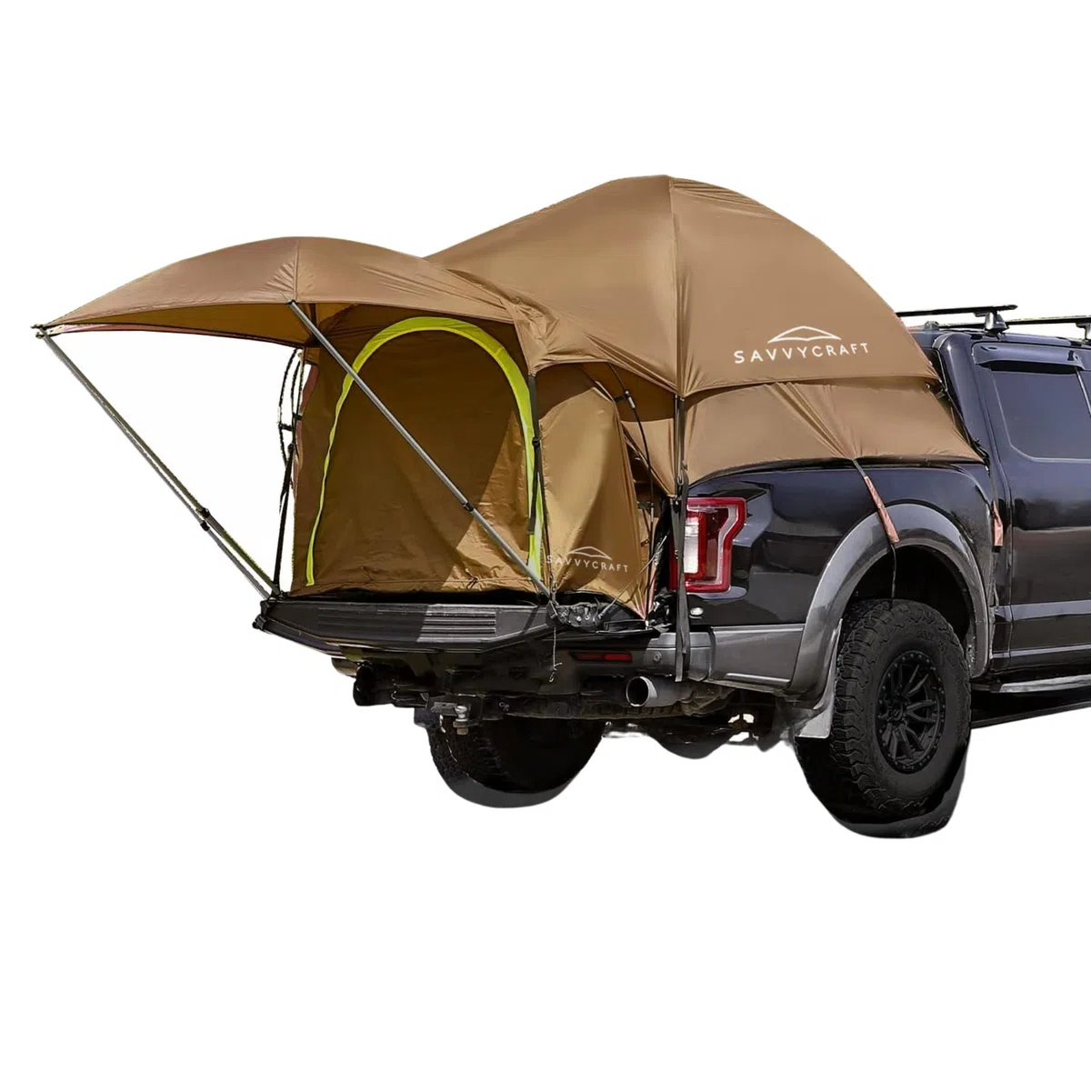 Savvycraft Pickup-LKW-Zelt für LKWs in voller Größe und mittlerer Größe, kurzes Bett und langes Bett, wasserdicht, P3000 mm, 2-Personen-Doppelschicht-LKW-Bett, Campingzelt, erweiterbare Markise