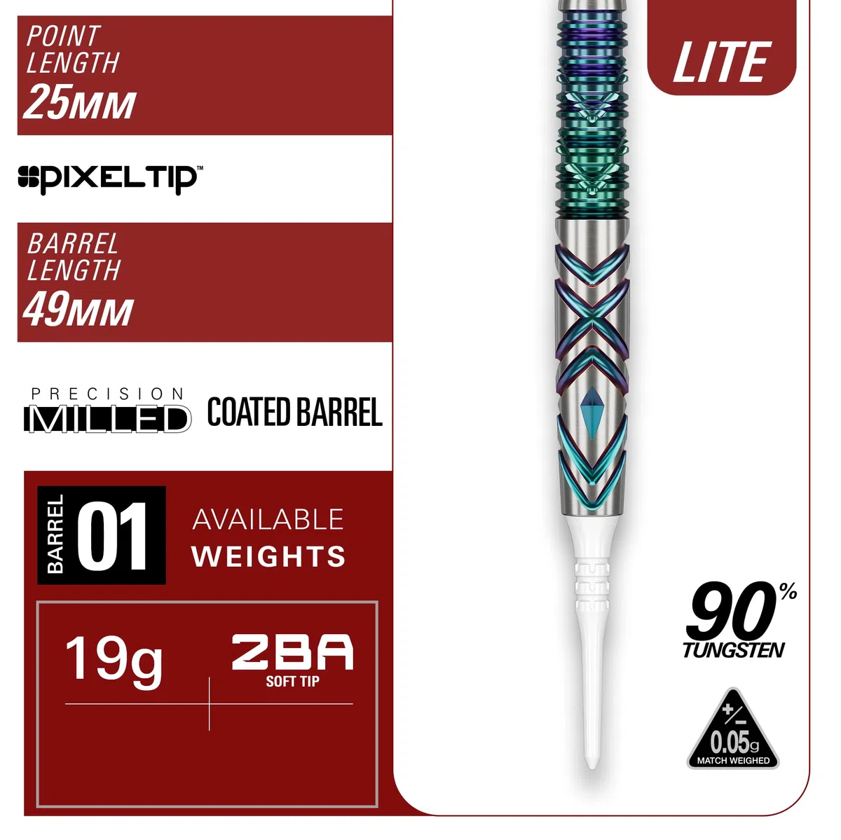 Target Japan The Miracle G6 Soft Tip Darts with Kflex, 21.5G | Yuta Hayashi Generation 6, 90% Tungsten Dart Set, K-Flex-Flüge und -Schäfte, 2BA Pixel Tips