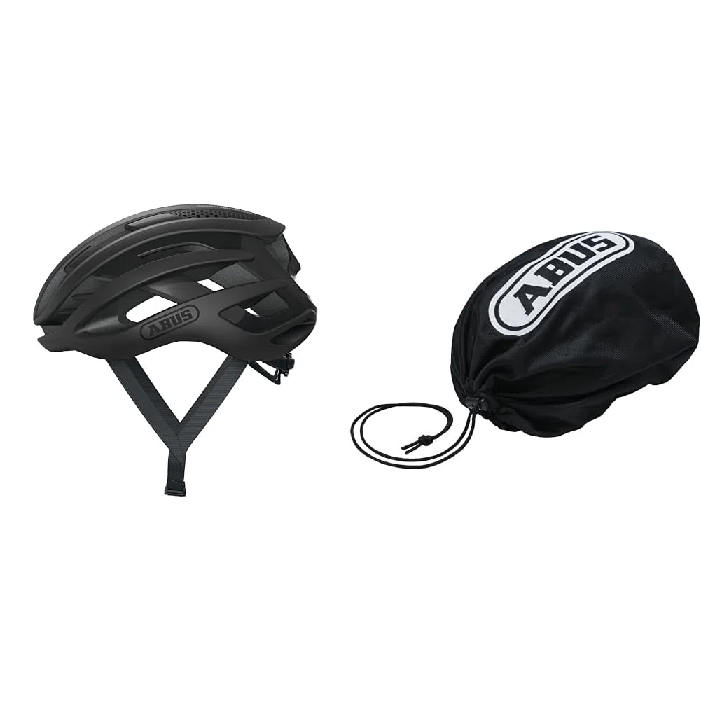 ABUS Rennradhelm AirBreaker - High-End Fahrradhelm & Unisex – Erwachsene Helmtasche Helm Zubehör, Velvet Black, Universal