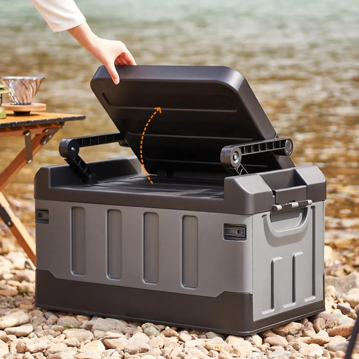 Angelgerät-Box,Faltbarer Outdoor-Organizer Für Die Angelaufbewahrung 3-in | 1-Auto-Doppelschicht-Zubehör