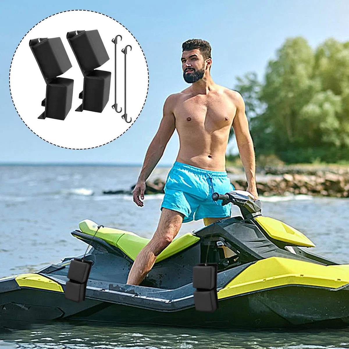 Verteidigung für Boote, Stoßschutz für Boote | Flache und tragbare Meeresverteidigung für Schiffe, Pontons, Yachten, Wassersport und Küstensicherheit