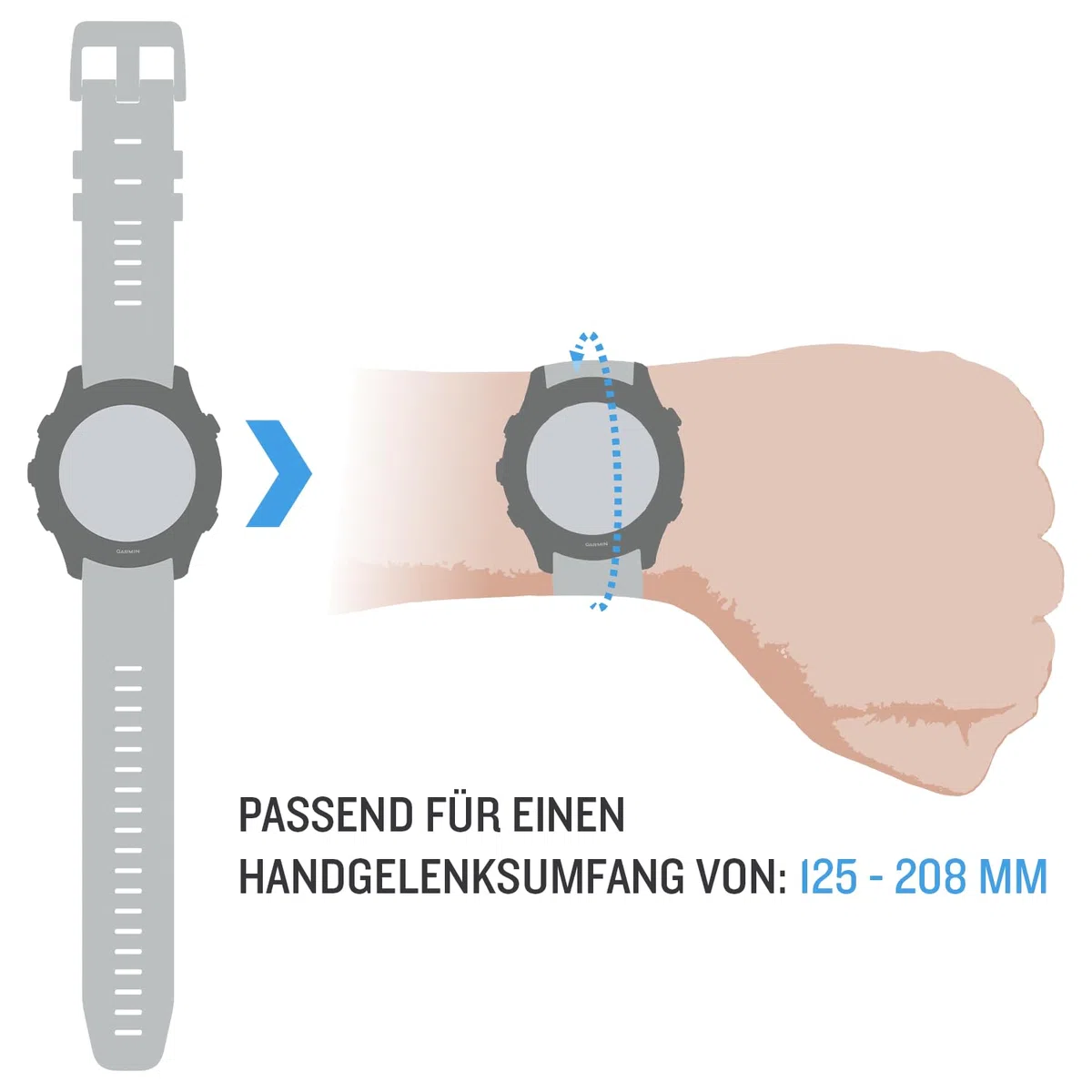 Garmin Quickfit-Armband 20mm, passend für ausgewählte Modelle der fenix-, epix-, Descent-, D2-, und Approach- Serien, Original Zubehör