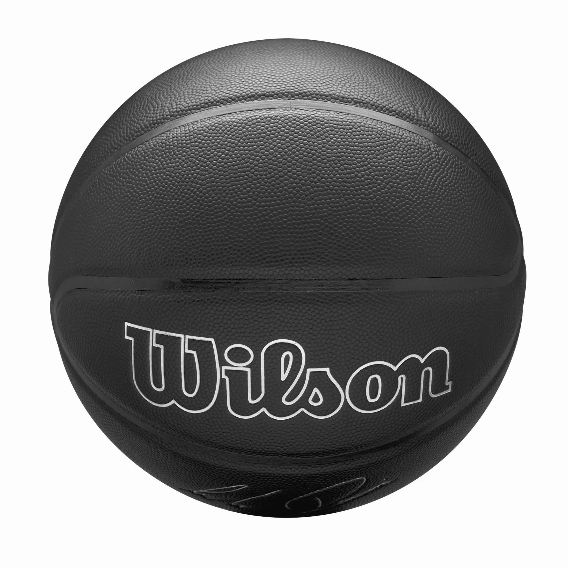 Wilson NBA Player Evergreen Basketball, Mit Pure Feel Bezug, Ideal Für Spiele Im Freien, Wetterfest, Spieler: Dončić, Farbe: Schwarz, Größe: 7