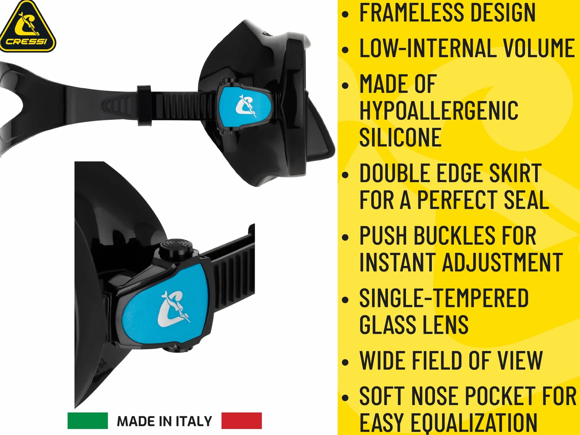 Cressi F-Dual, Clear/Blue