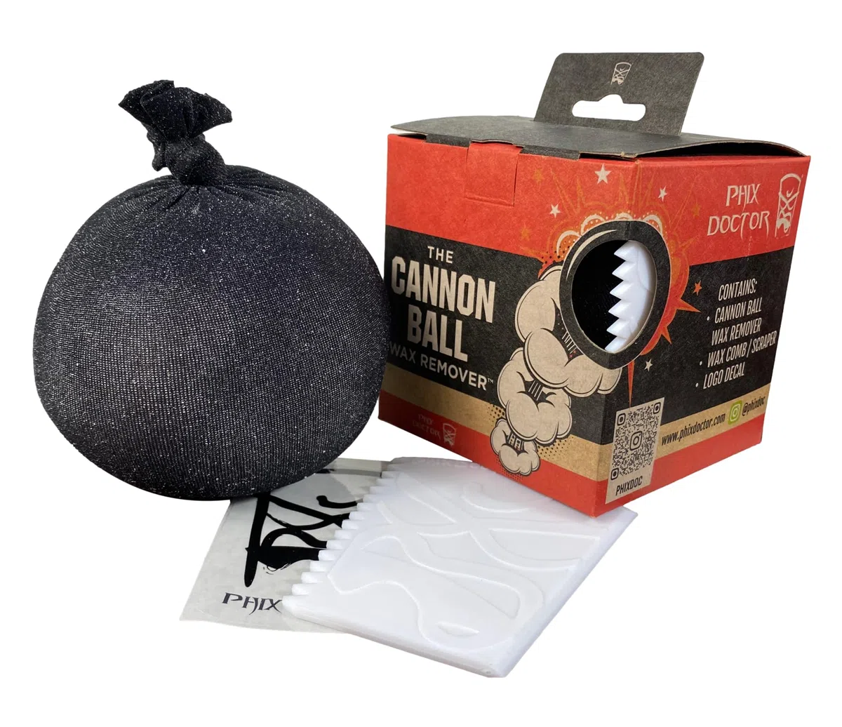 The Cannon Ball Wax Remover w/ Wax Comb & Complete Ding Repair Kit by PhixDoctor